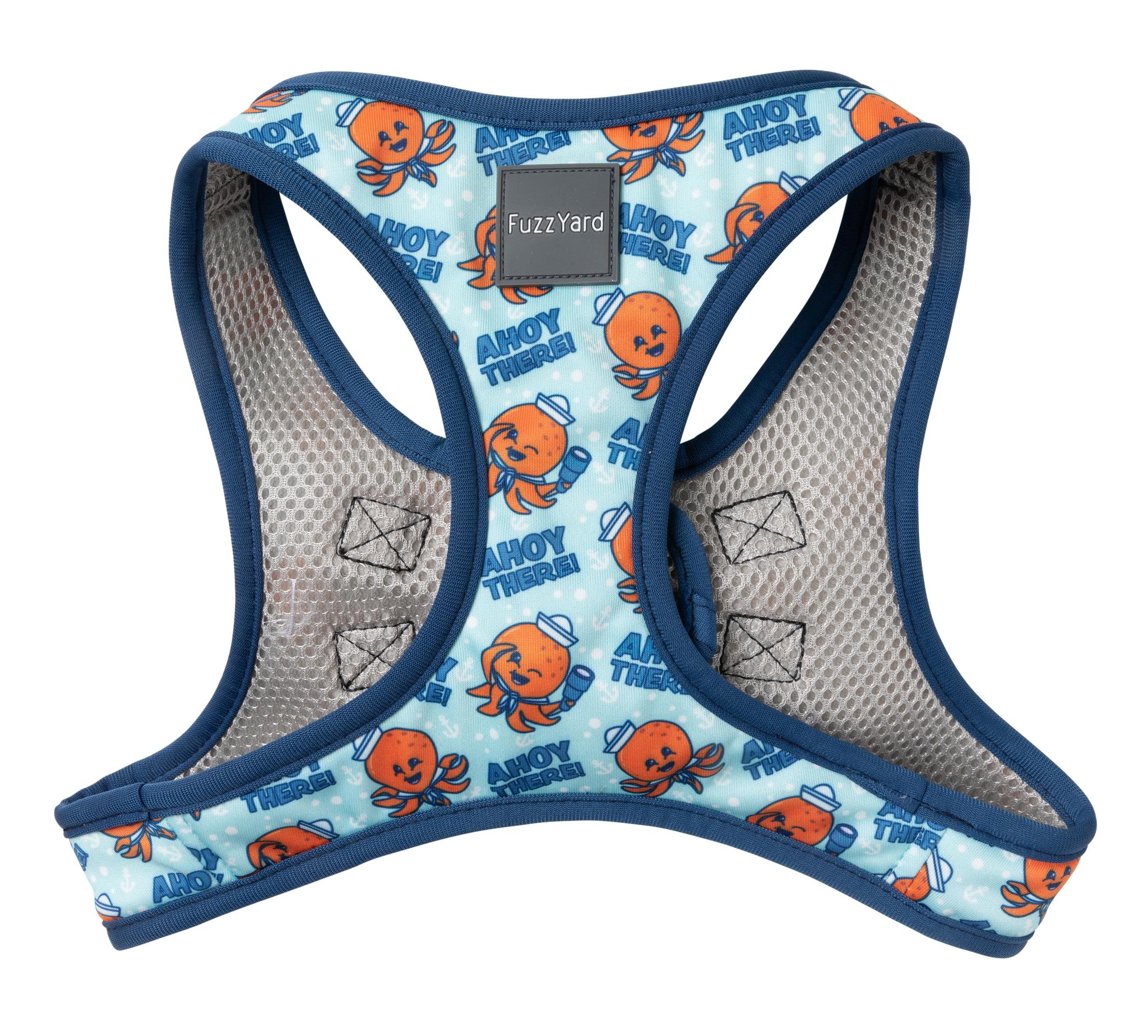 FuzzYard Ahoy There! Dog Step In Harness - Adjustable Pet Vest for Small Medium Dogs - Perfect for Boating, Hiking & Outdoor Adventures