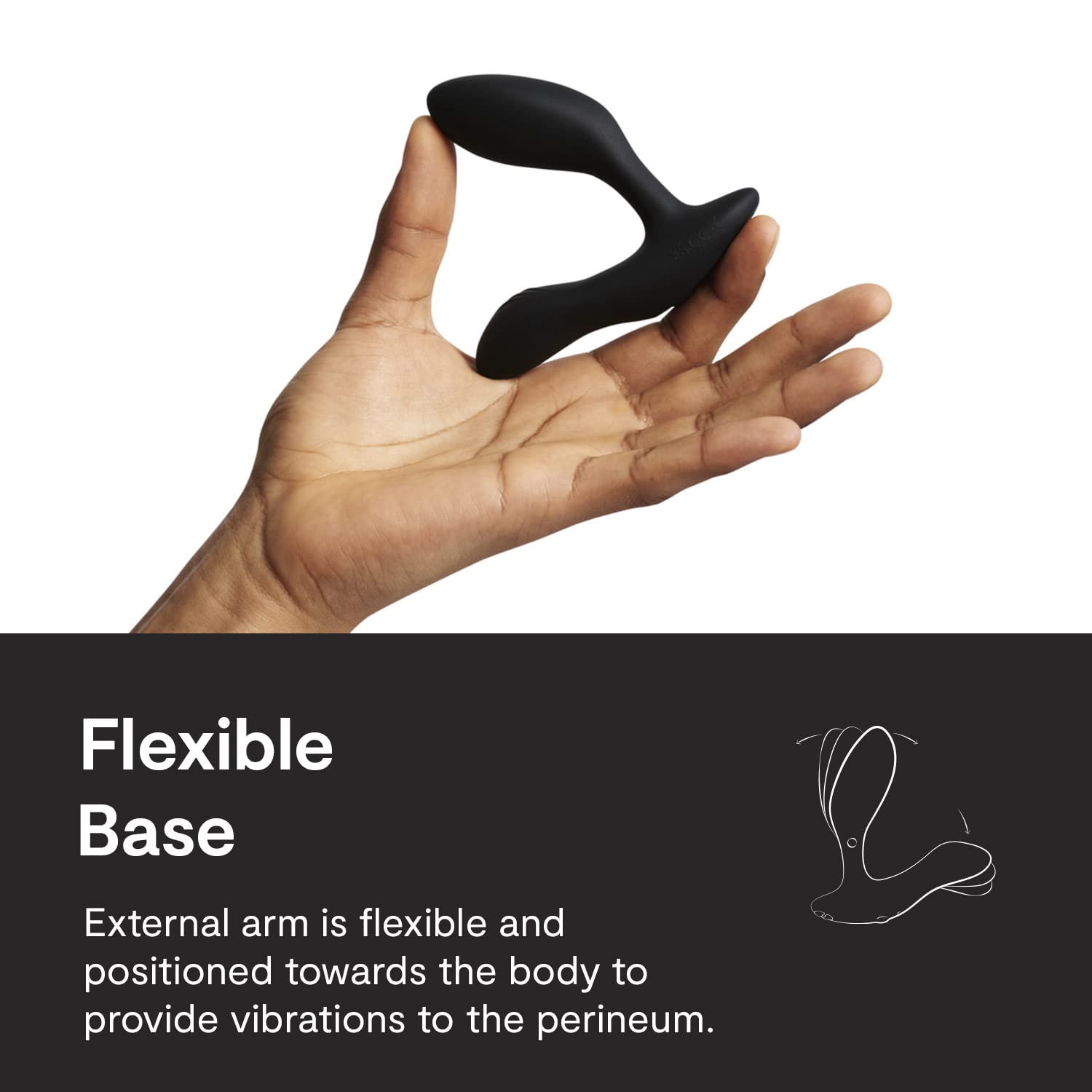 We-Vibe Vector+ Silicone Prostate Massager & Anal Vibrator - Remote Control & App Enabled Couples Sex Toy with 10 Vibration Modes | Black | Perfect for Long Distance Play & Couples Intimacy