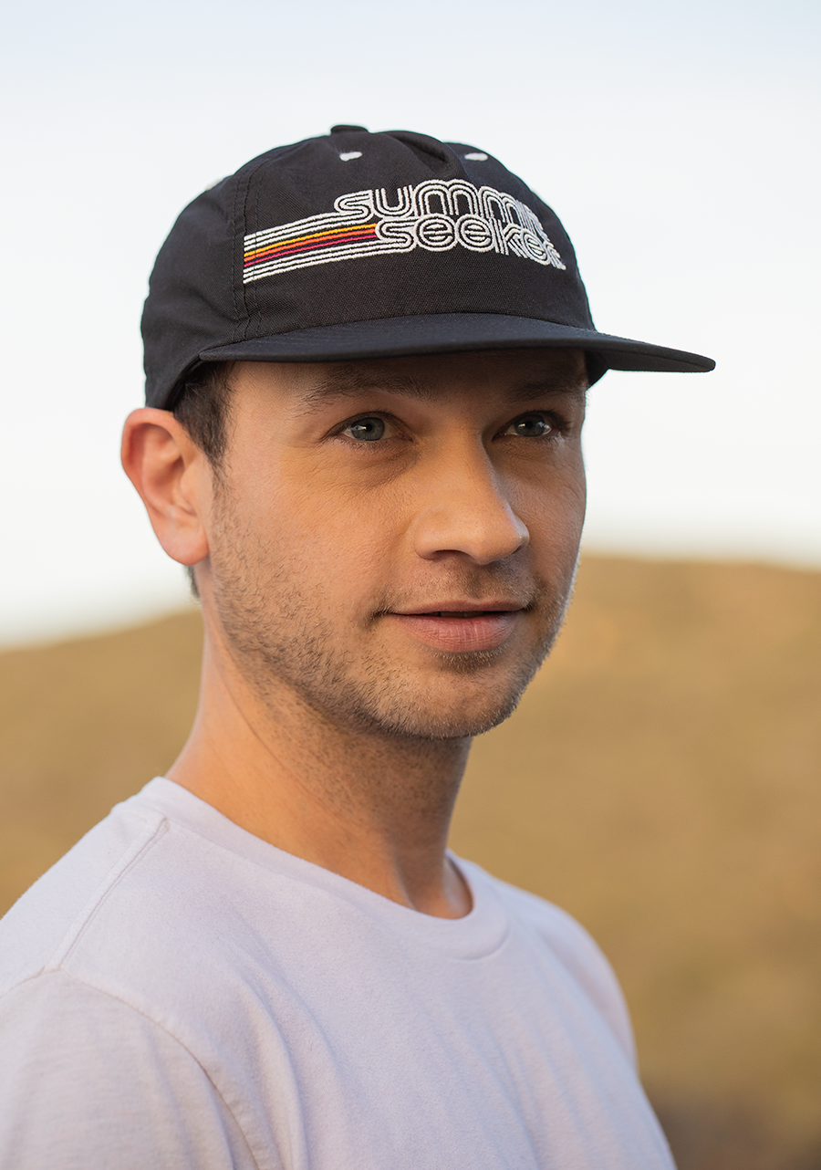 Summit Seeker Strapback Hat - Black & White Adjustable Snapback for Outdoor Adventures & Street Style