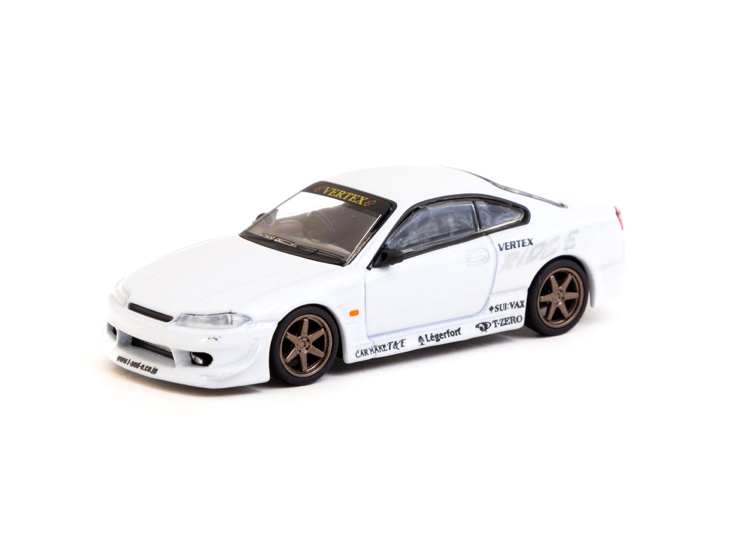 Tarmac Works 1/64 Scale Nissan Silvia S15 White Metallic Diecast Model Car - Lamley Special Edition - Collectible Toy for Car Enthusiasts & Display - Perfect for Gifts, Home Decor, and Model Car Collections