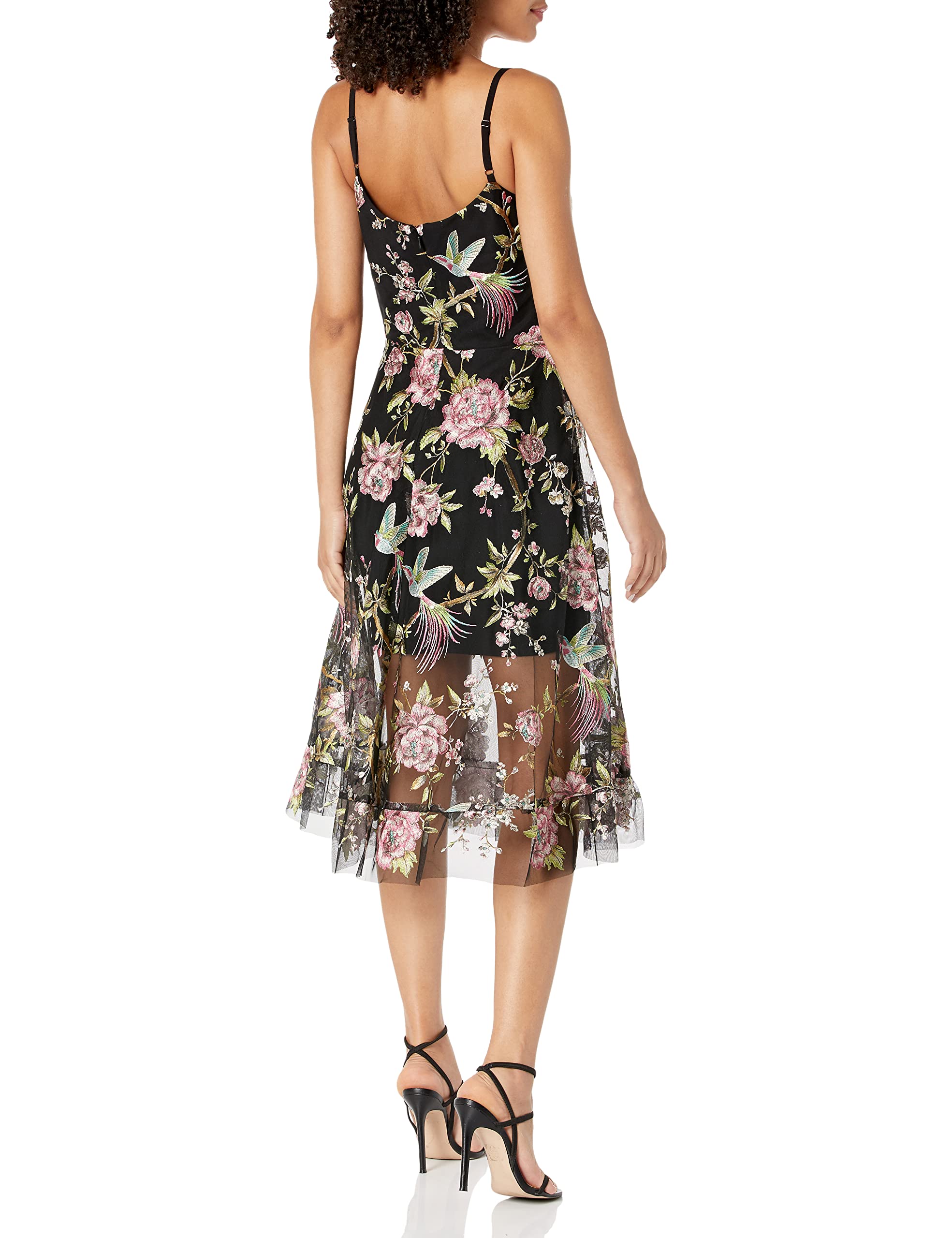 Dress the Population Women's Uma Sweetheart Neckline Fit & Flare Midi Dress - Elegant Cocktail Party & Wedding Guest Dress