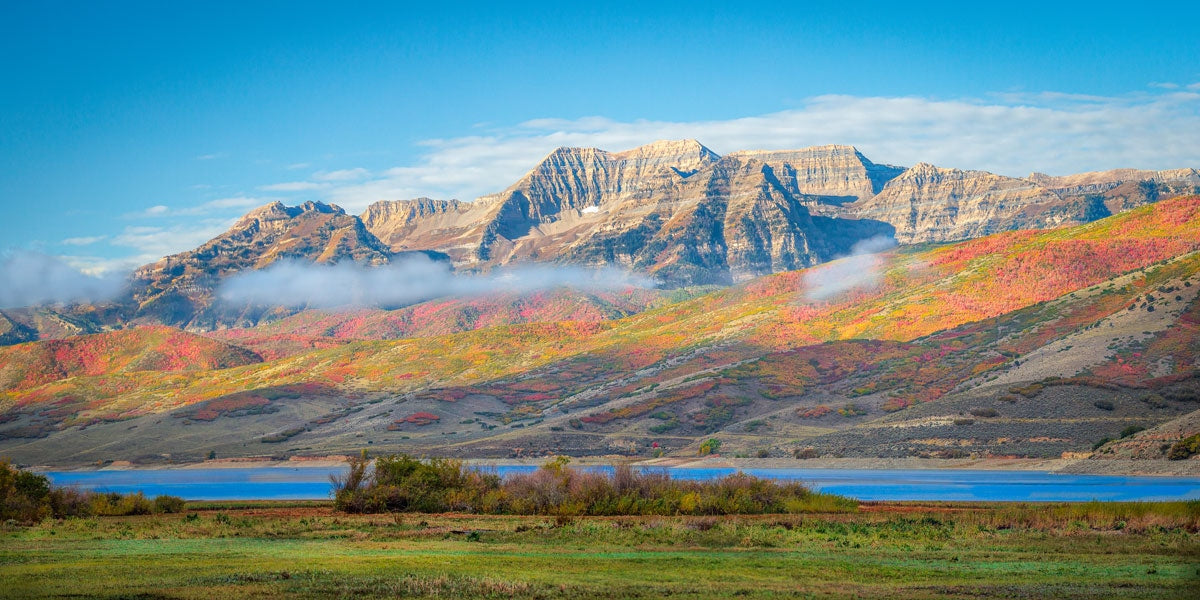 Autumn Splendor Over Timpanogos - Stunning Fall Landscape Photography Print for Home & Office Wall Decor | Perfect for Living Rooms, Bedrooms & Gifts