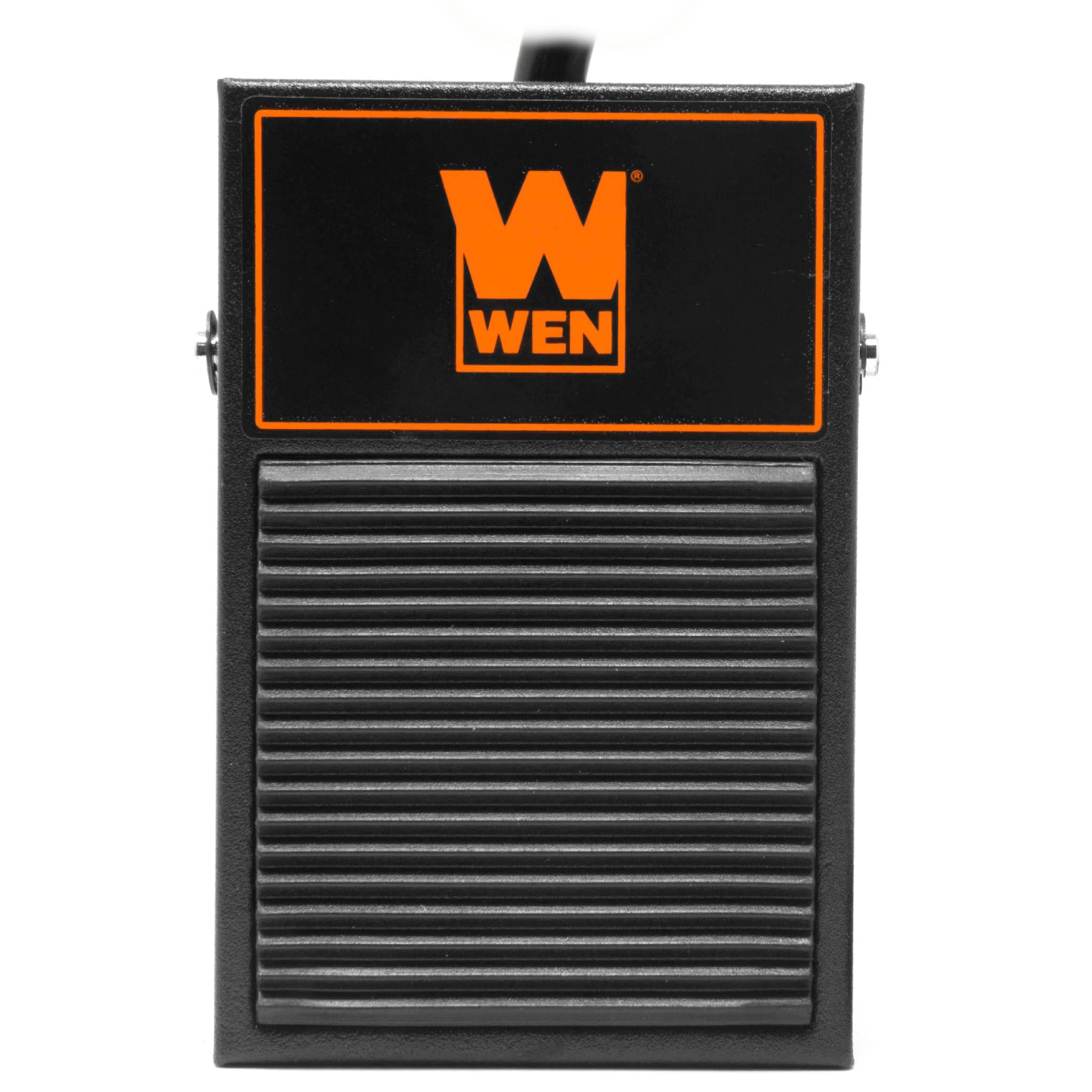 WEN WA0392 120V 15A Momentary Foot Pedal Switch for Woodworking Tools - Perfect for Table Saws, Drill Presses & Workshop Safety