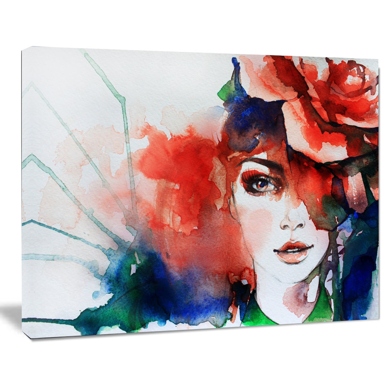 Abstract Rose Illustration Canvas Art for Women - Perfect for Home Decor, Living Room, Bedroom & Office Wall Art