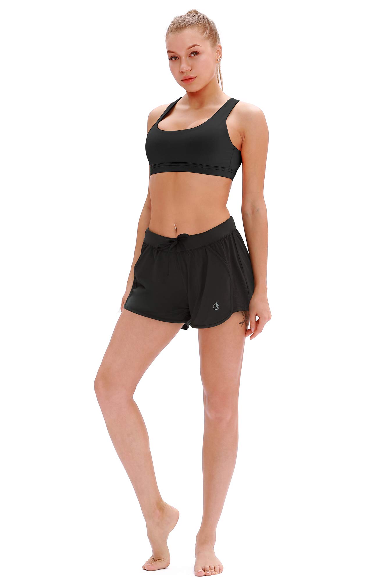Icyzone Women's Medium Impact Padded Sports Bra - Strappy Workout Running Top for Gym, Yoga & Active Lifestyle