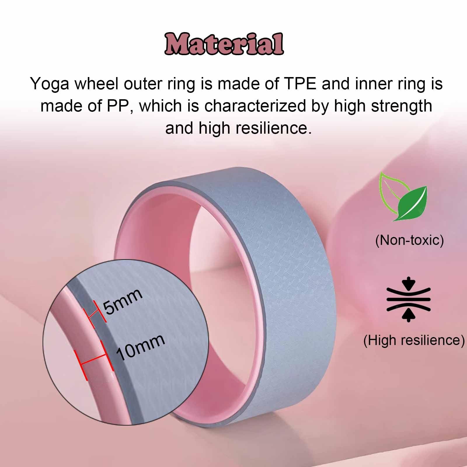 Chirp Wheel Yoga Back Roller for Back Pain Relief - Pink & Purple Massage Wheel for Fitness, Stretching, Gym, Yoga & Dance - Home & Studio Use for Spinal Alignment & Muscle Relaxation
