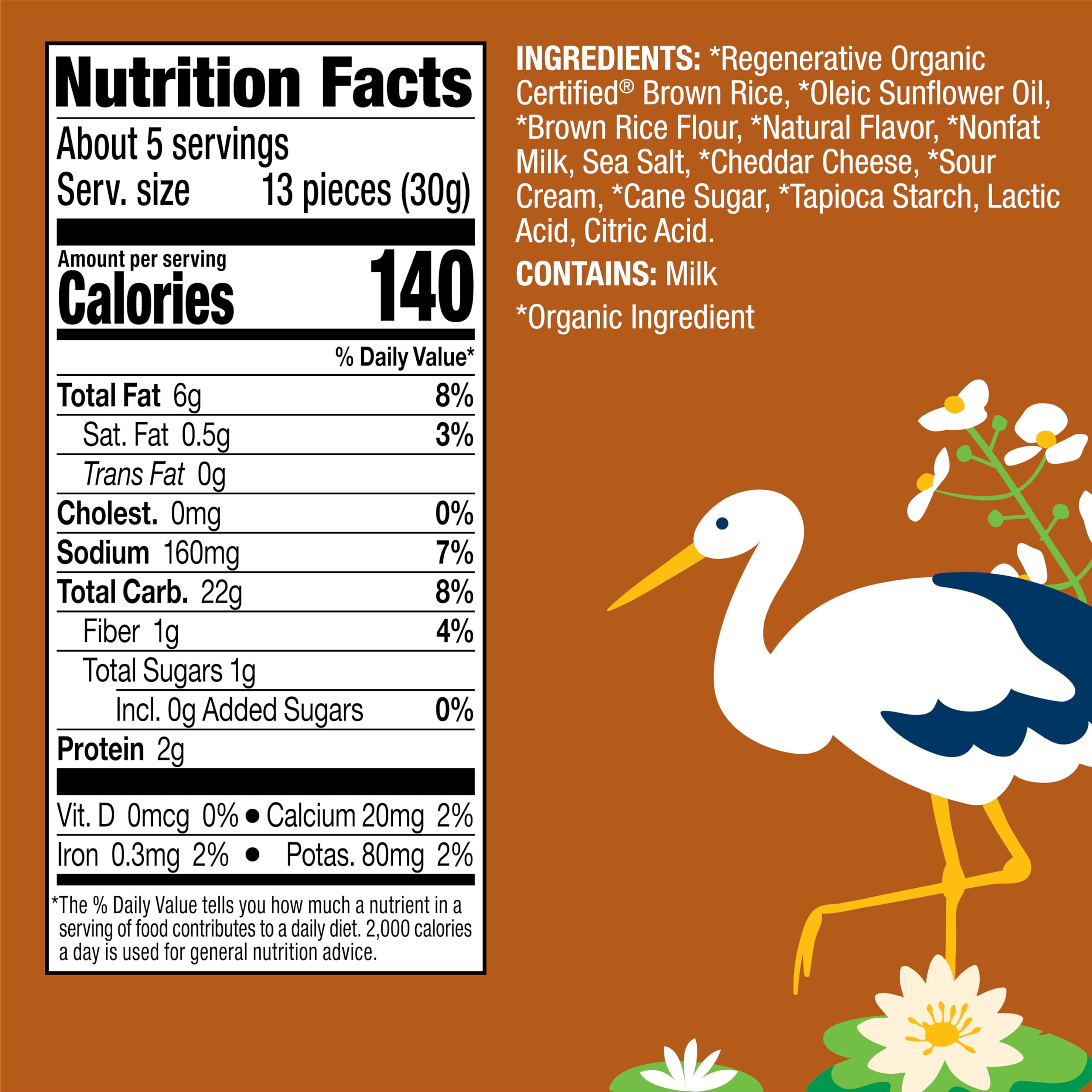 Lundberg Organic Rice Cake Minis, Cheddar Cheese Flavor, 6-Pack (5 Oz Each) – Regenerative Organic Certified, Gluten-Free Healthy Snacks for Kids & Adults – Perfect for Lunch Boxes, Office Snacks & On-The-Go Munching