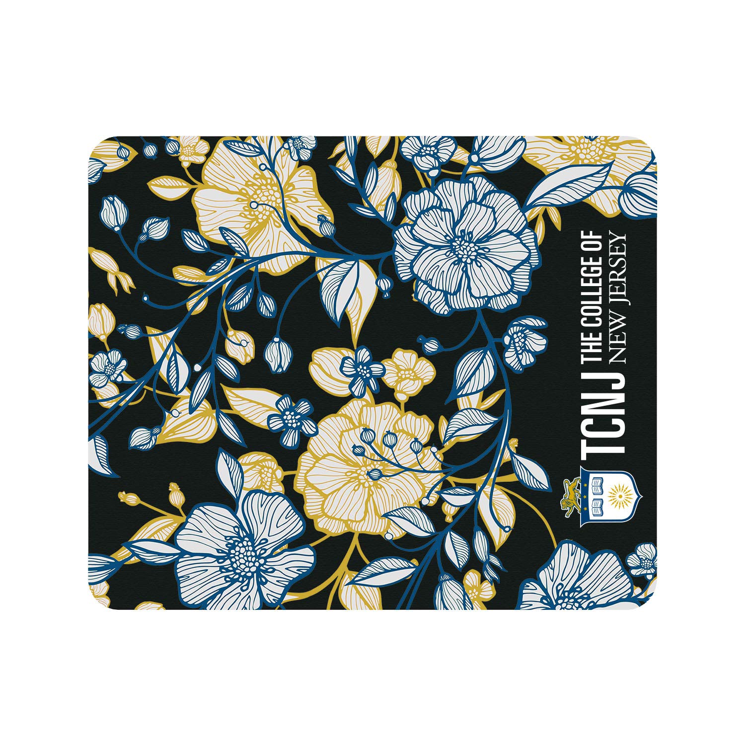 The College of New Jersey Standard Fabric Mouse Pad - Floral Lace Design Gaming & Office Desk Accessories for Computers, Laptops - Perfect for Work, Study & Gaming Setups