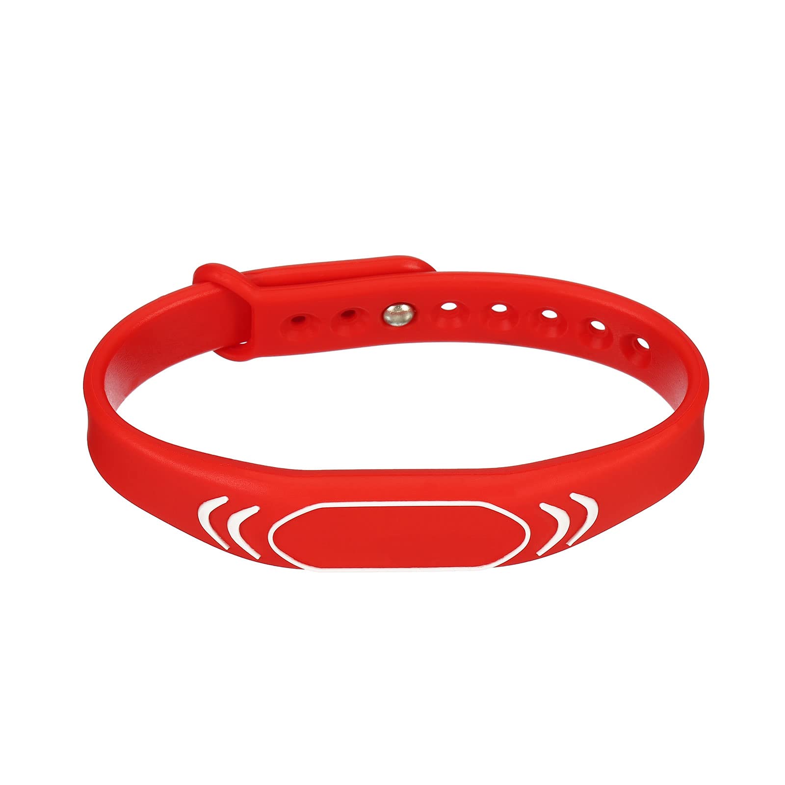 RFID Key Card Bracelet 125KHz TK4100 Proximity Token - Contactless Access Control Wristband for Door Entry (Red) - Ideal for Office Security, Gym Memberships & Event Access