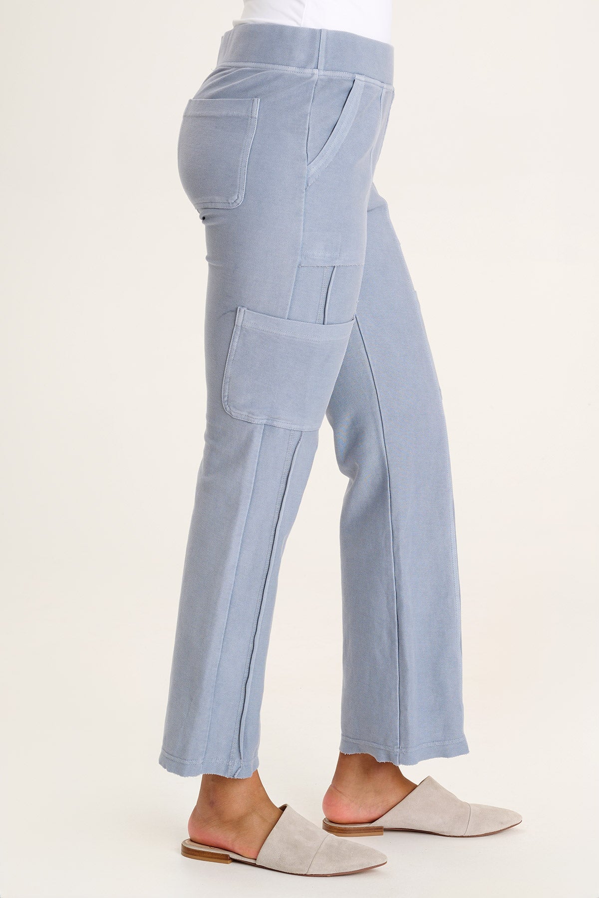 Kiah Flare Pant Spry Blue Pigment - Women's High Waist Wide Leg Pants for Casual & Office Wear | Trendy Stretch Comfort Fit | Perfect for Work, Travel & Everyday Outfits
