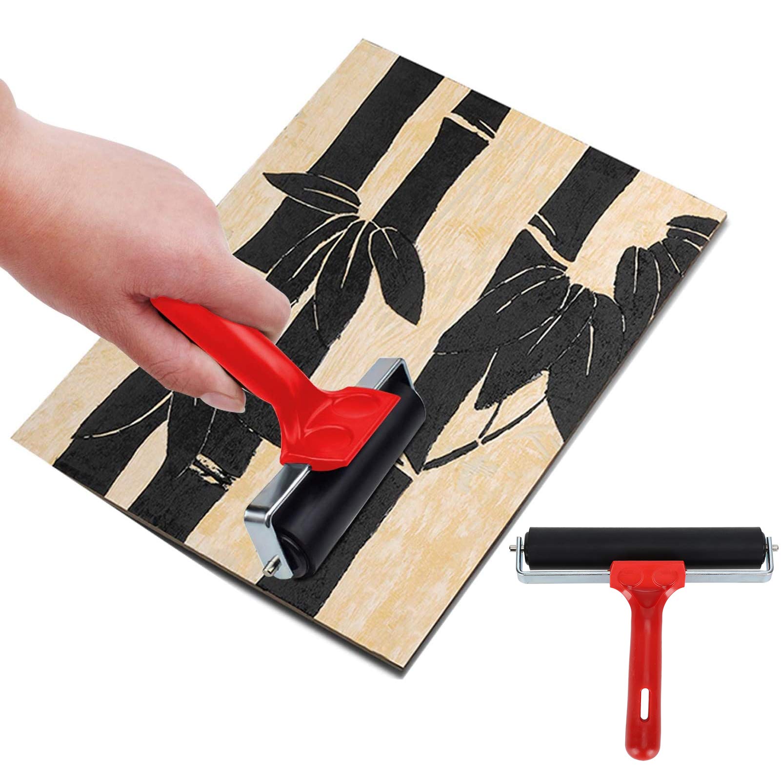 Rubber Brayer Roller - 15cm Art Ink Painting Roller for Printmaking, Block Printing & Screen Printing | Perfect for Crafts, DIY Projects & Professional Artwork