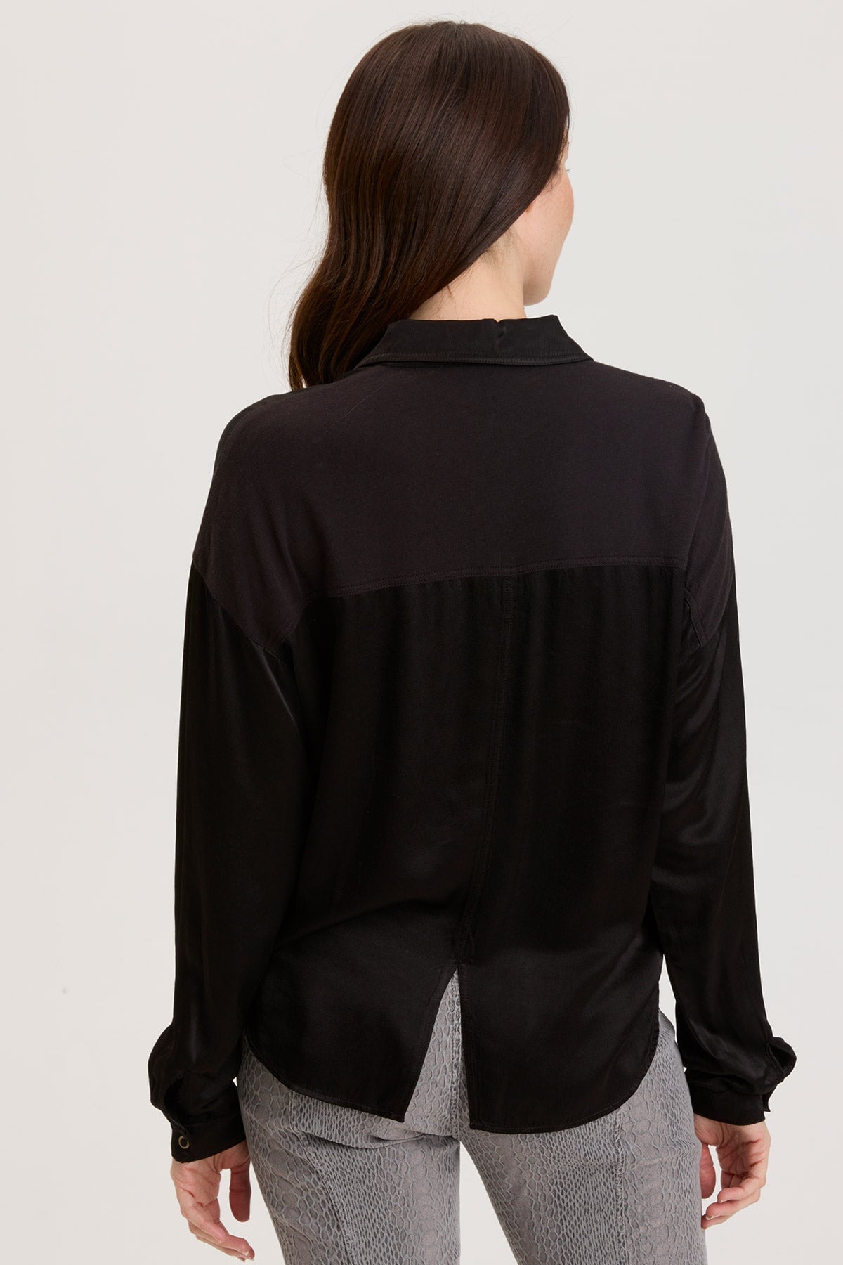 Baris Snap Up Black Shirt for Women - Stylish & Comfortable Button Down Top for Casual Wear, Office & Outings