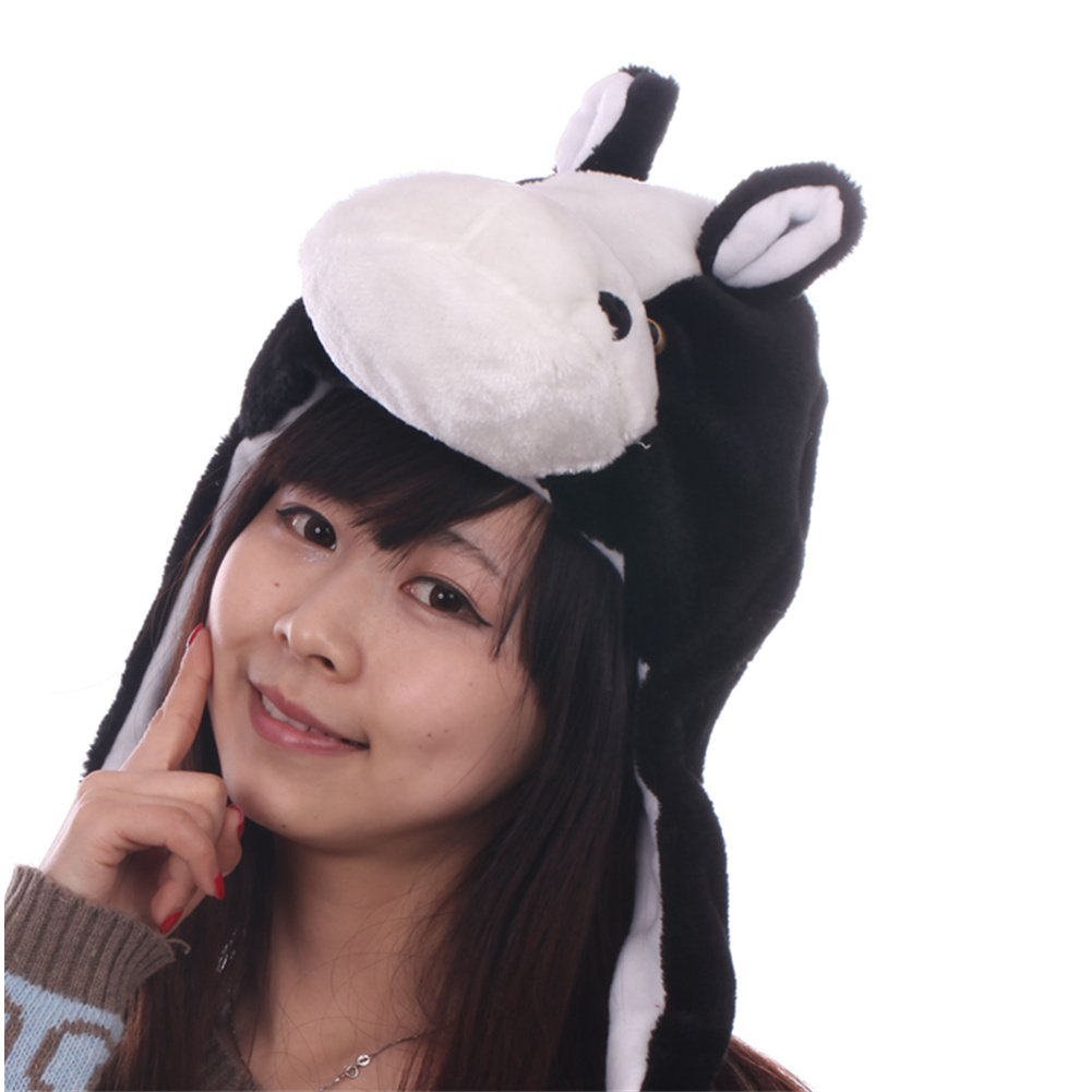 JOYHY Kids Winter Plush Earflap Animal Hats for Boys & Girls - Warm Fleece Hat with Cute Animal Ears for Outdoor Snow Play, Skiing, and Winter Adventures