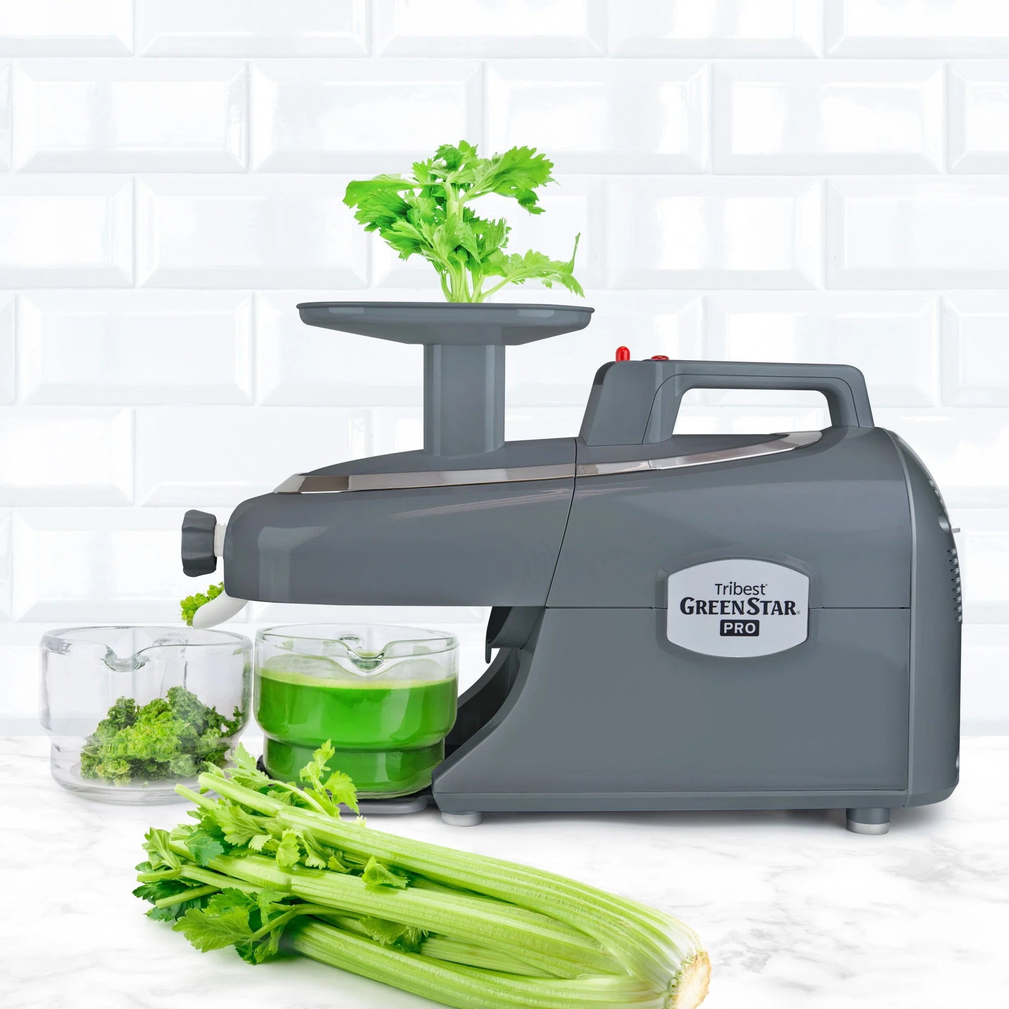 Greenstar Pro Commercial Twin Gear Juicer - Cold Press Slow Masticating Juicer for Fruits & Vegetables - Perfect for Juice Bars, Restaurants & Healthy Home Use