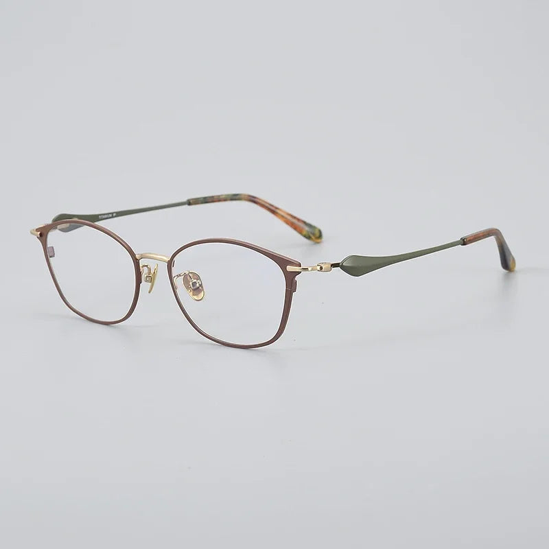Aror Unisex Full Rim Big Square Oval Acetate Titanium Eyeglasses 44912 - Stylish & Lightweight Frame for Men & Women - Perfect for Reading, Working & Fashion Accessories