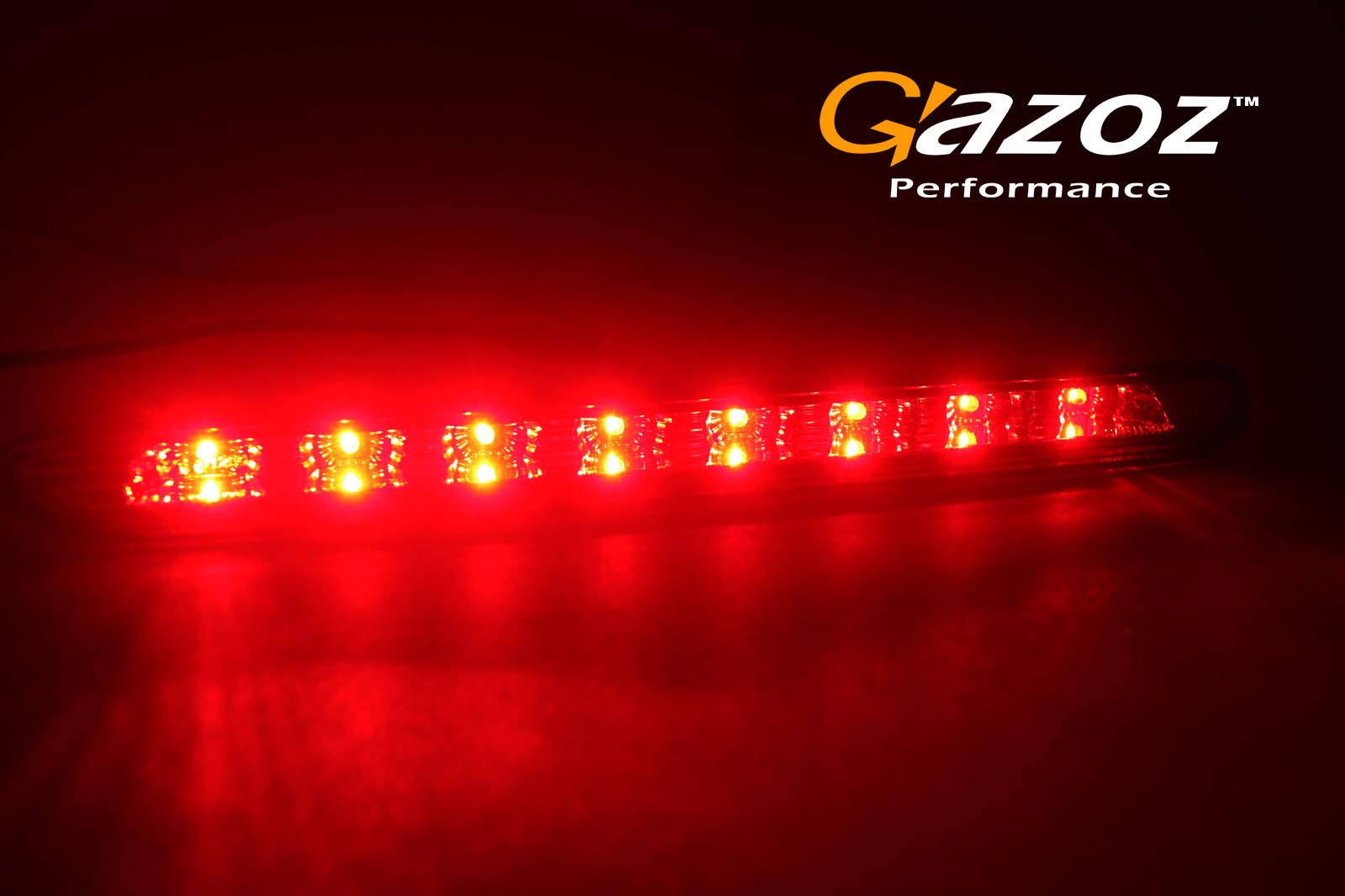 Red LED Third Brake Light with Red Lens - Compatible with Peugeot 206cc & 206 CC - High Visibility Stop Lamp for Enhanced Safety in Night Driving and Bad Weather Conditions