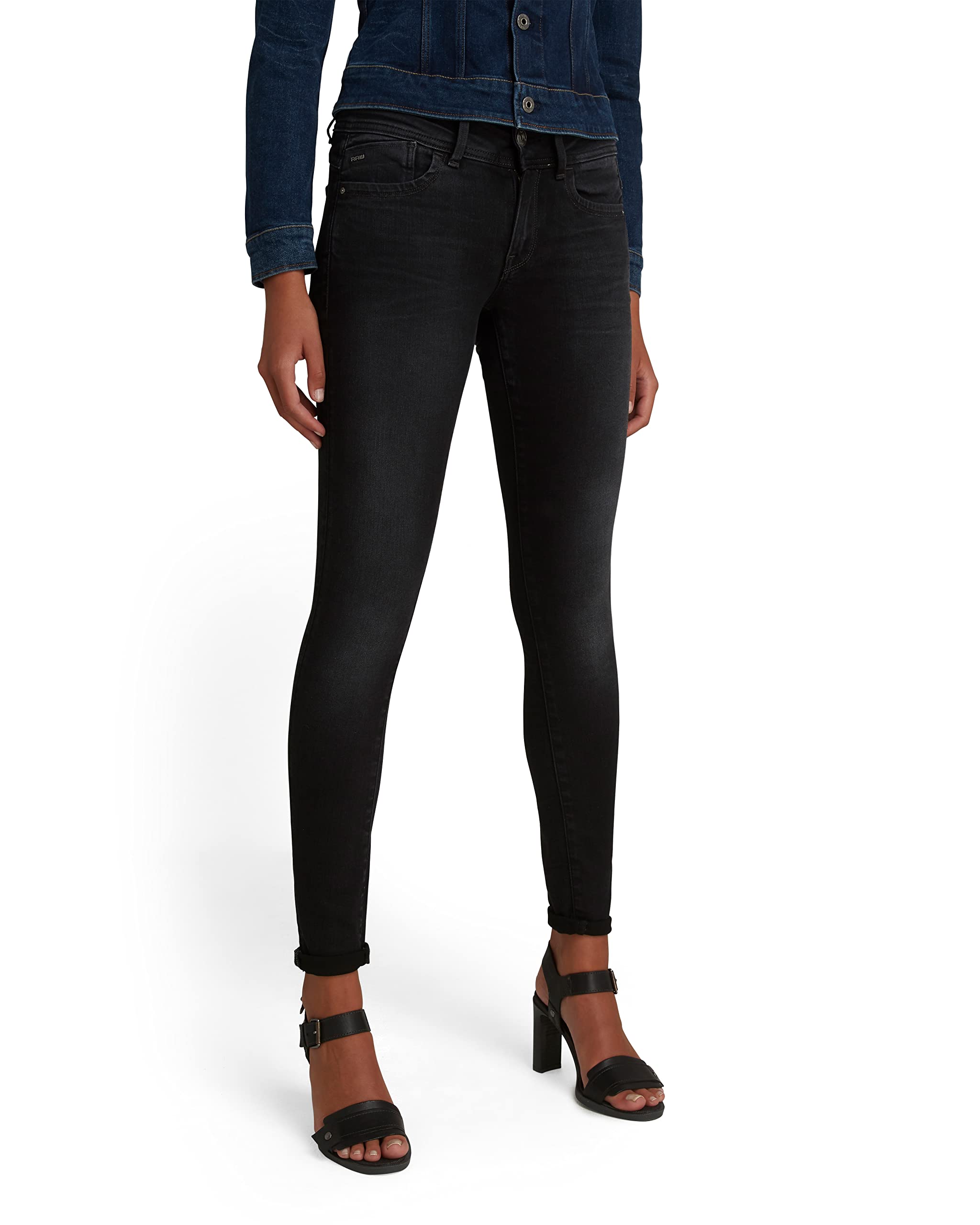 G-STAR RAW Women's Lynn Mid Super Skinny Jeans - High Waist Stretch Denim Pants for Women | Perfect for Casual Wear, Night Out & Everyday Fashion