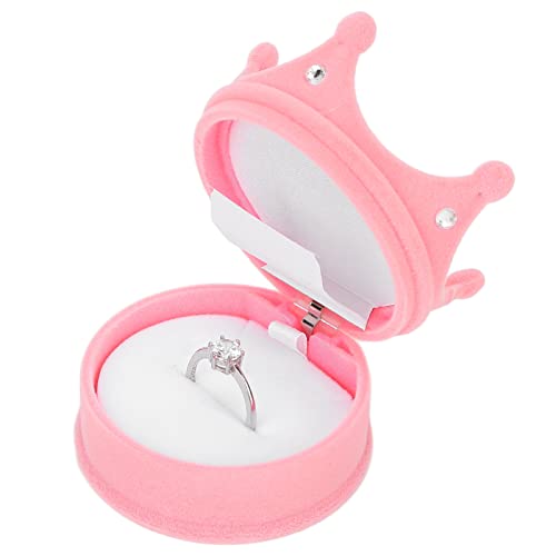 Elegant Travel Jewelry Organizer Box - Fashionable Wedding Ring Gift Box with Soft Flocking Interior, Safe & Durable Light Pink Jewelry Case | Perfect for Bridal Showers, Anniversary Gifts & Travel Accessories Storage