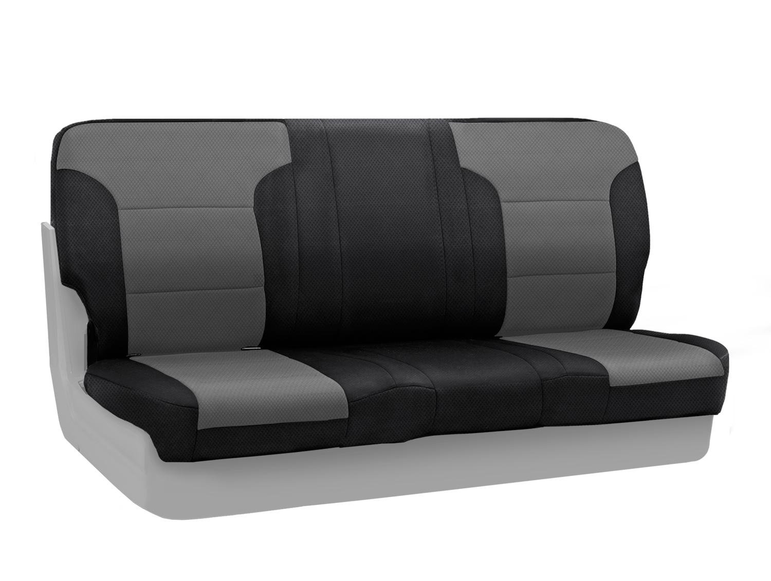Coverking Custom Fit Front Bench Seat Cover for Select Chevrolet Models - Spacermesh 2-Tone (Gray/Black) | Durable Car Seat Protector for Trucks & SUVs | Perfect for Daily Commute, Road Trips & Outdoor Adventures