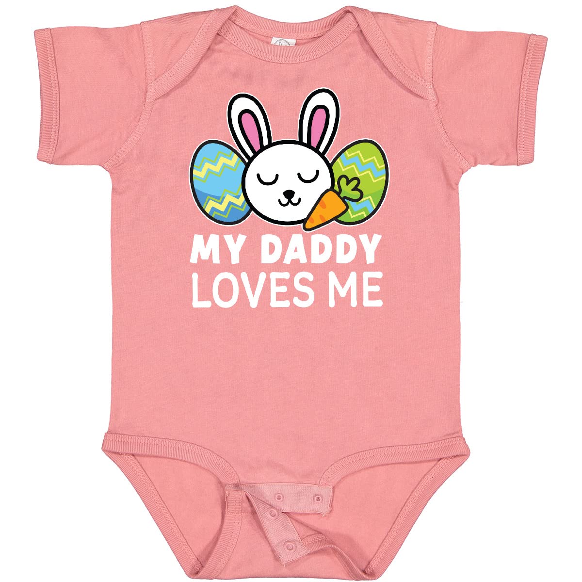My Daddy Loves Me Bunny Easter Baby Bodysuit - Cute Easter Outfit