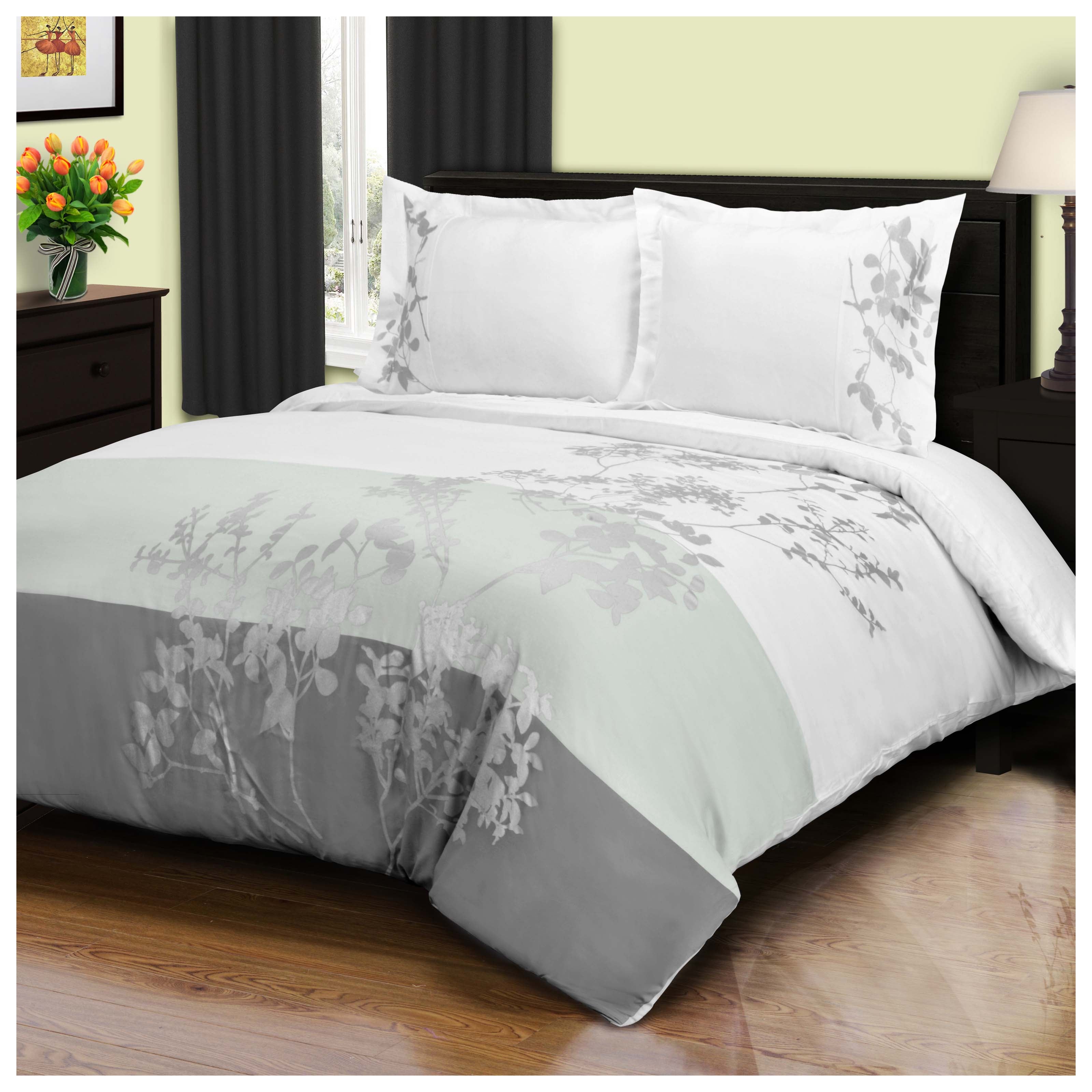 Premium Sydney Cotton Floral Duvet Cover Set - Soft Queen Size Bedding with Matching Pillowcases - Perfect for Master Bedroom, Guest Room & Cozy Home Decor
