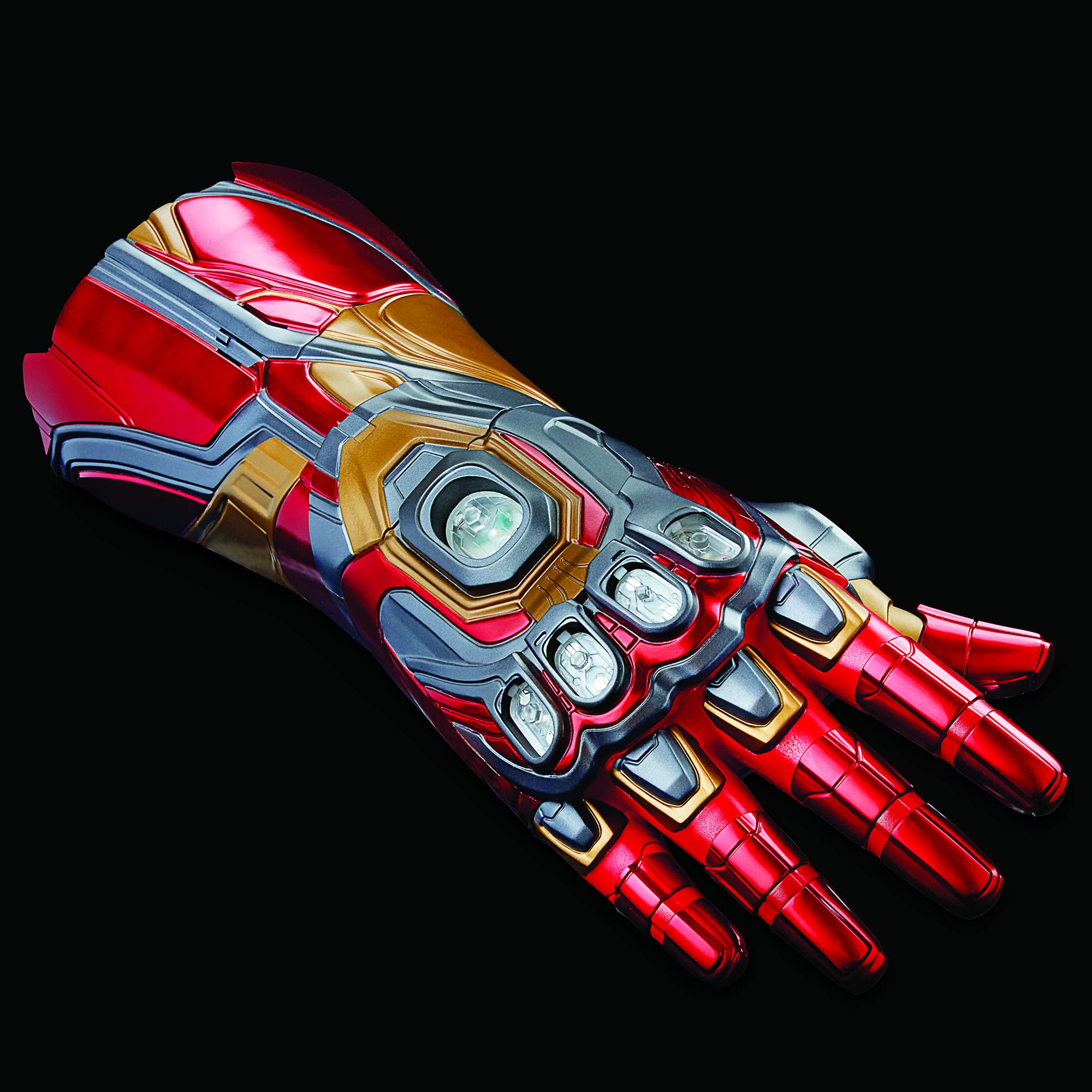 Marvel Legends Series Avengers Iron Man Nano Gauntlet - Electronic Light-Up Fist with Movie Sounds & Removable Infinity Stones | Collectible Action Figure for Marvel Fans & Gift for Superhero Lovers | Display for Home, Office or Cosplay