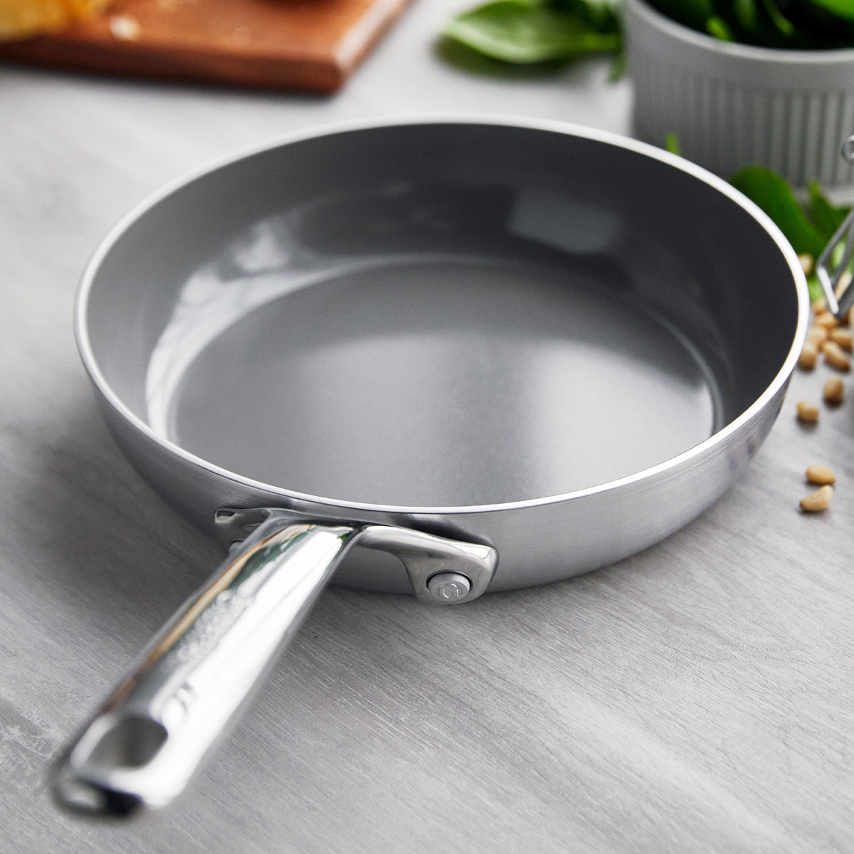 GP5 Stainless Steel 8-Inch Nonstick Frying Pan with Mirror Handle - Perfect for Sautéing, Frying & Cooking Eggs - Professional Kitchen Cookware for Home Chefs