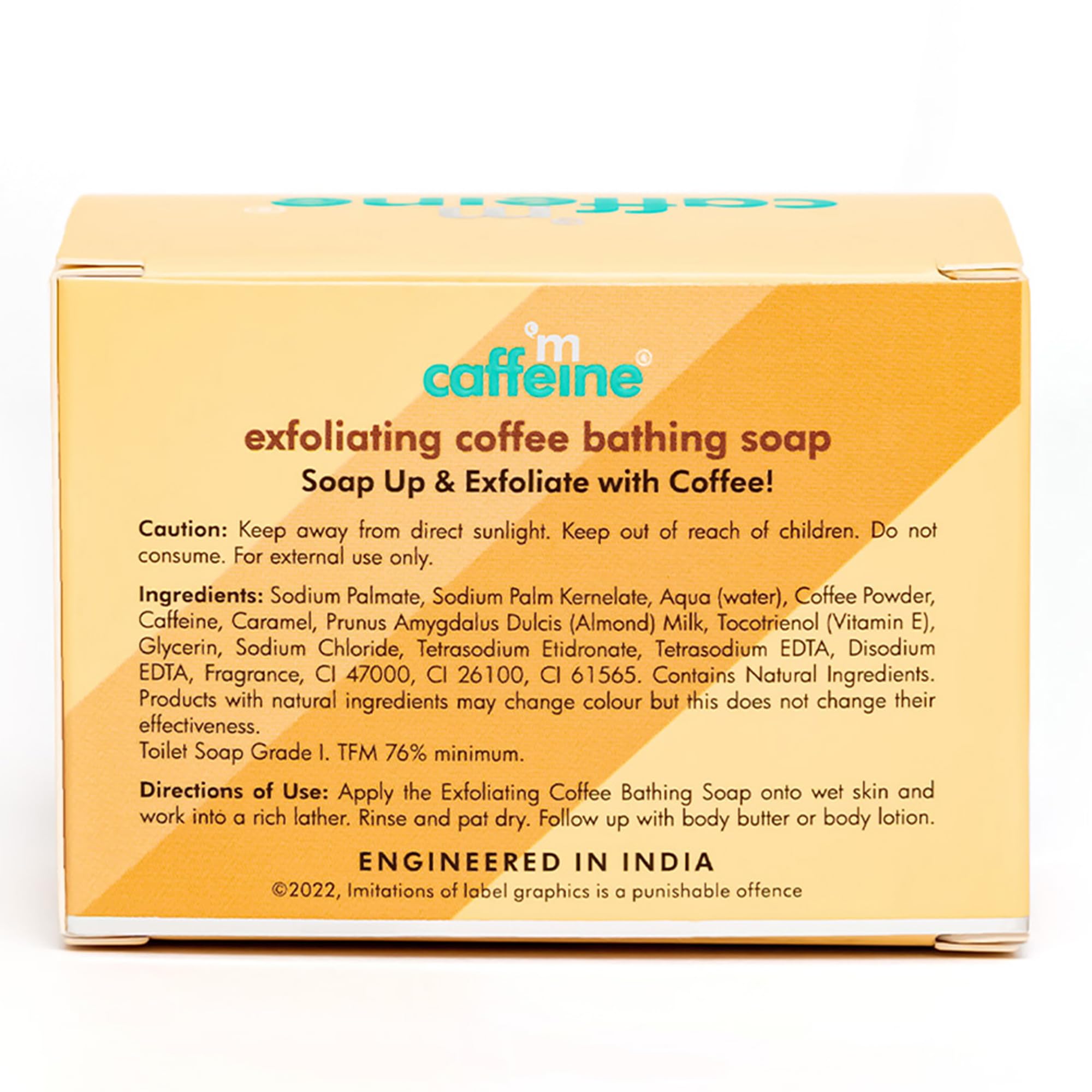 Exfoliating Coffee Soap Bar with Almond Milk & Caramel - Skin Brightening Body Scrub for Tan Removal & Detox - 3 Pack - Perfect for Post-Workout Refreshment & Spa Day at Home