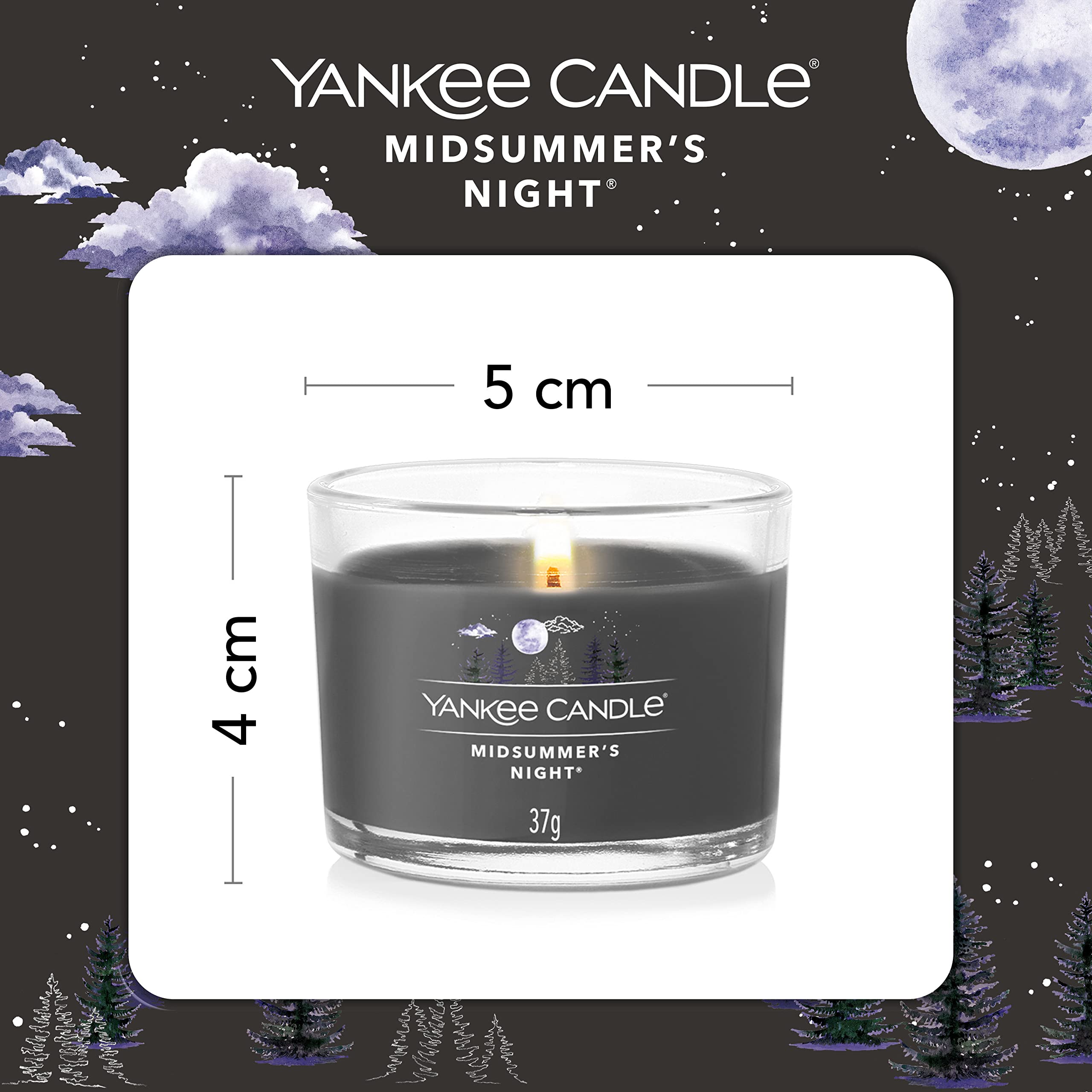 Yankee Candle Midsummer's Night Scented Soy Wax Candles Gift Set - Aromatic Home Decor for Relaxation, Romantic Dinners & Spa Nights