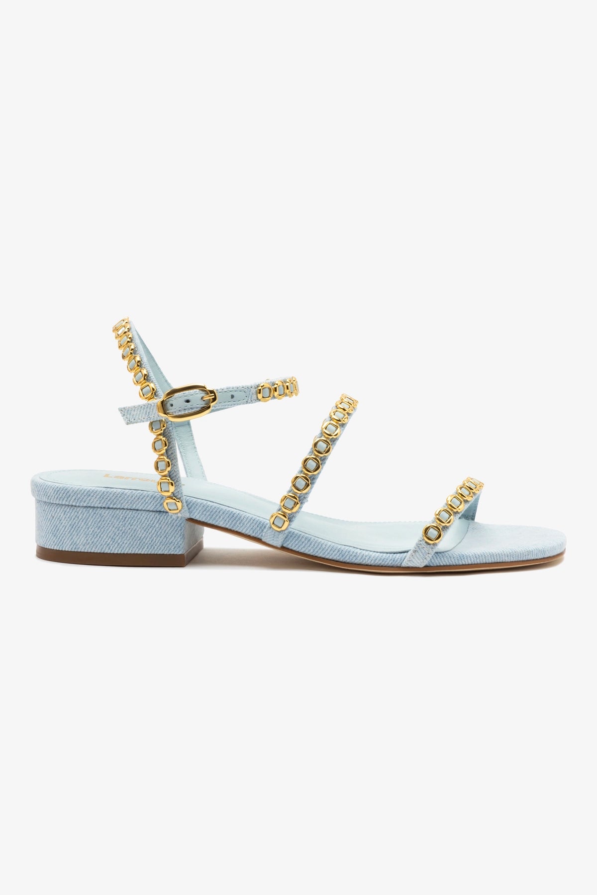 Milanina Women's Flat Sandal in Maya Denim - Comfortable Casual Summer Shoes for Beach, Vacation & Everyday Wear