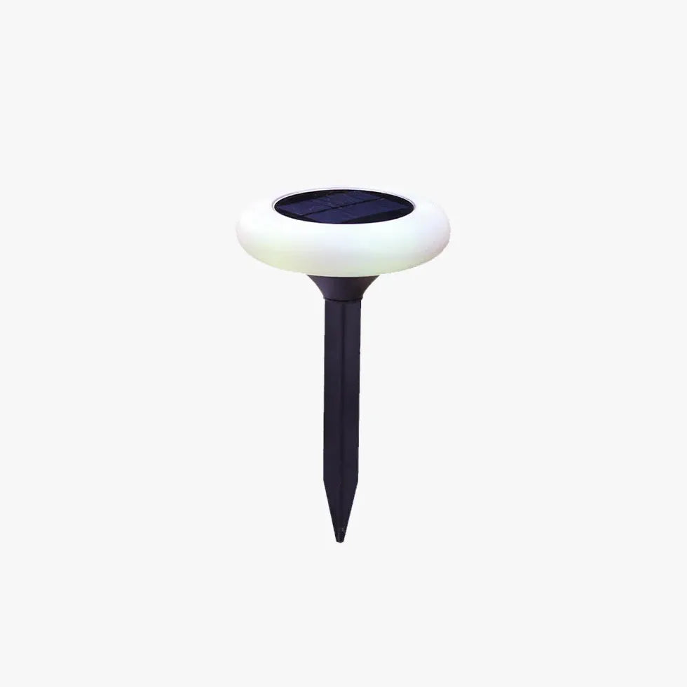 Solar Powered White Ring RGB LED Outdoor Lights - Waterproof Garden, Pathway, and Landscape Lighting for Patio, Yard, and Driveway Decoration