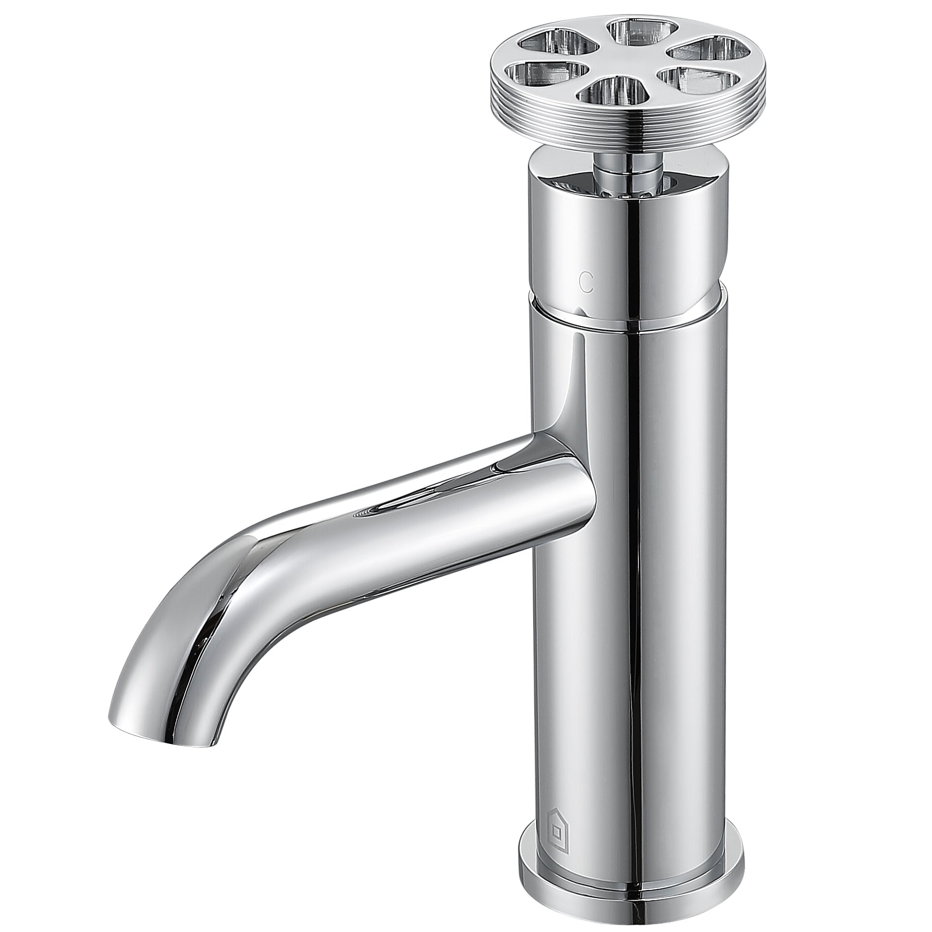 Ancona Nova Series Single Lever Chrome Bathroom Faucet - Modern Waterfall Spout Design for Sink Vanity, Perfect for Home & Hotel Bathroom Renovation