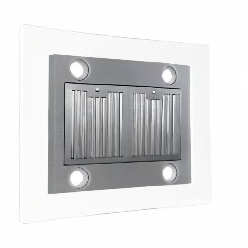 **FIREGAS 30-Inch Island Range Hood 700 CFM - Stainless Steel Chimney Mount Kitchen Vent Hood with Tempered Glass, 4 LED Lights, Permanent & Charcoal Filters, Touch Control Panel - Perfect for Open Kitchen & Modern Home Cooking**