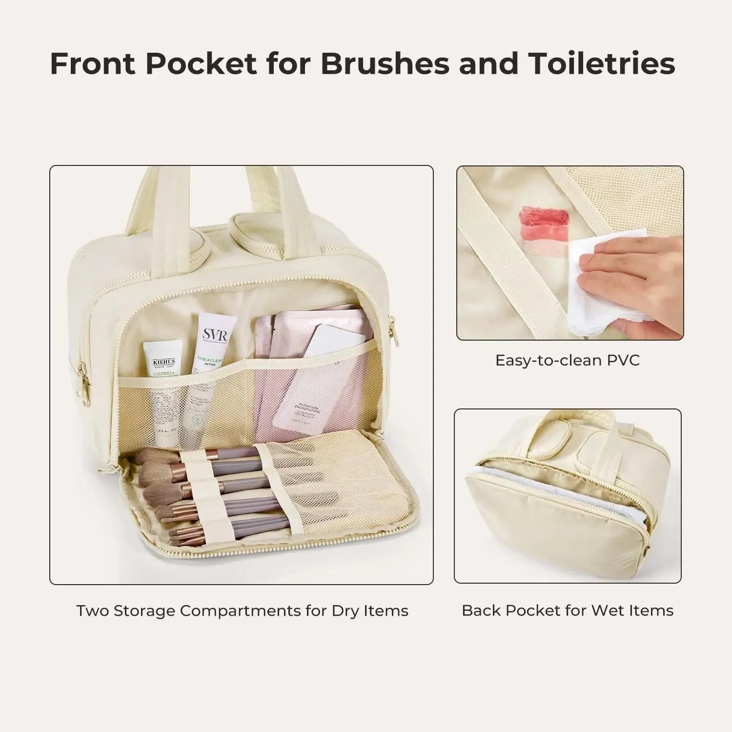 Premium Hanging Toiletry Bag for Travel - Waterproof Cosmetic Organizer with Multiple Pockets - Perfect for Camping, Gym, and Business Trips