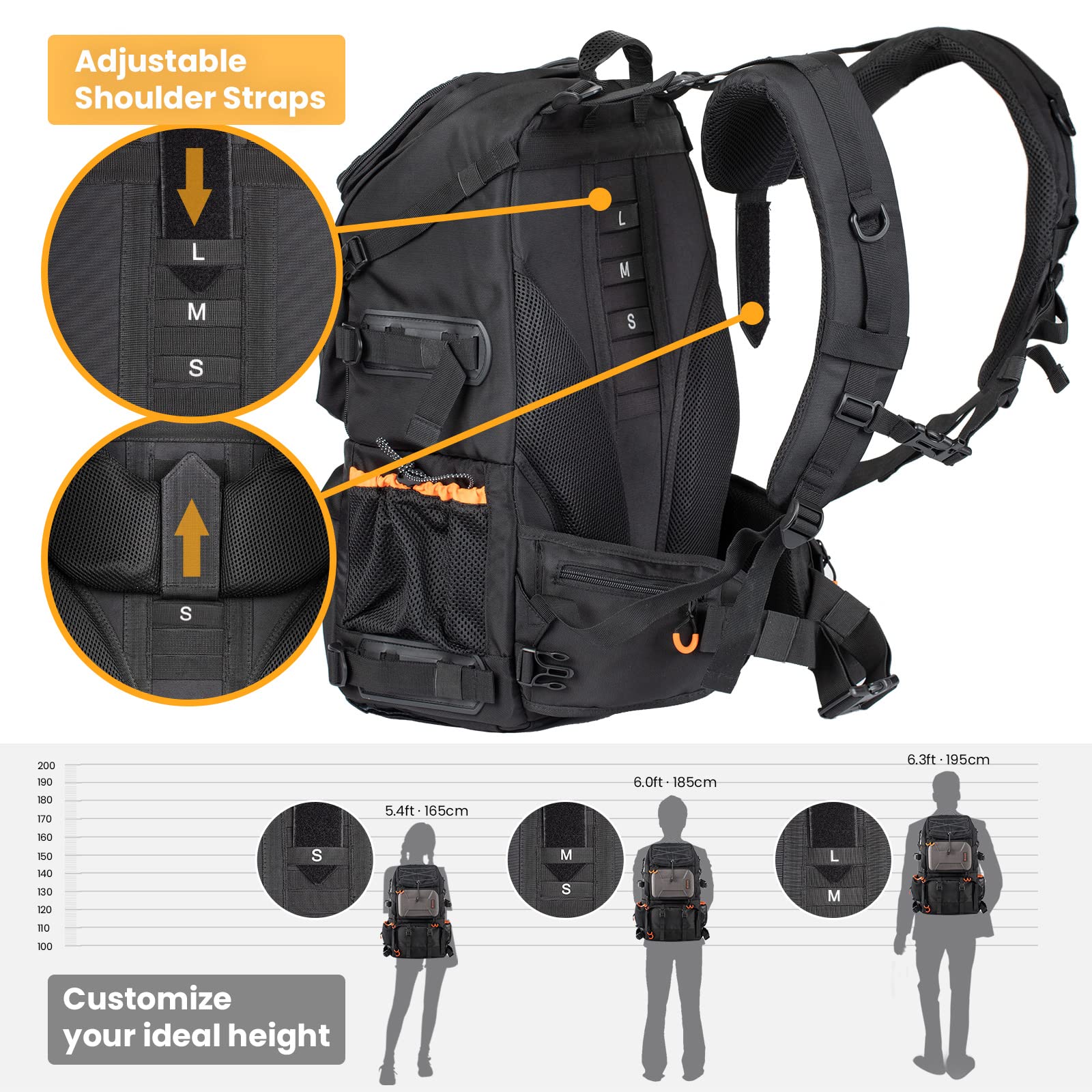 TARION Pro 2-in-1 Large Camera Backpack with 15.6
