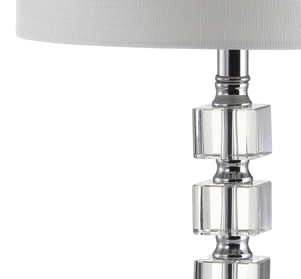 Barnard 22 LED Crystal & Metal Table Lamp - Modern Bedside Nightstand Lighting for Bedroom, Living Room, Office & Dorm Decor