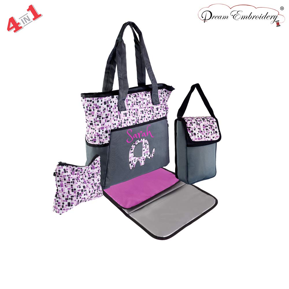 Personalized Large Diaper Backpack - Multi-Functional Tote & Messenger Shoulder Bag for Moms | Perfect for Baby Essentials, Travel & Daily Use