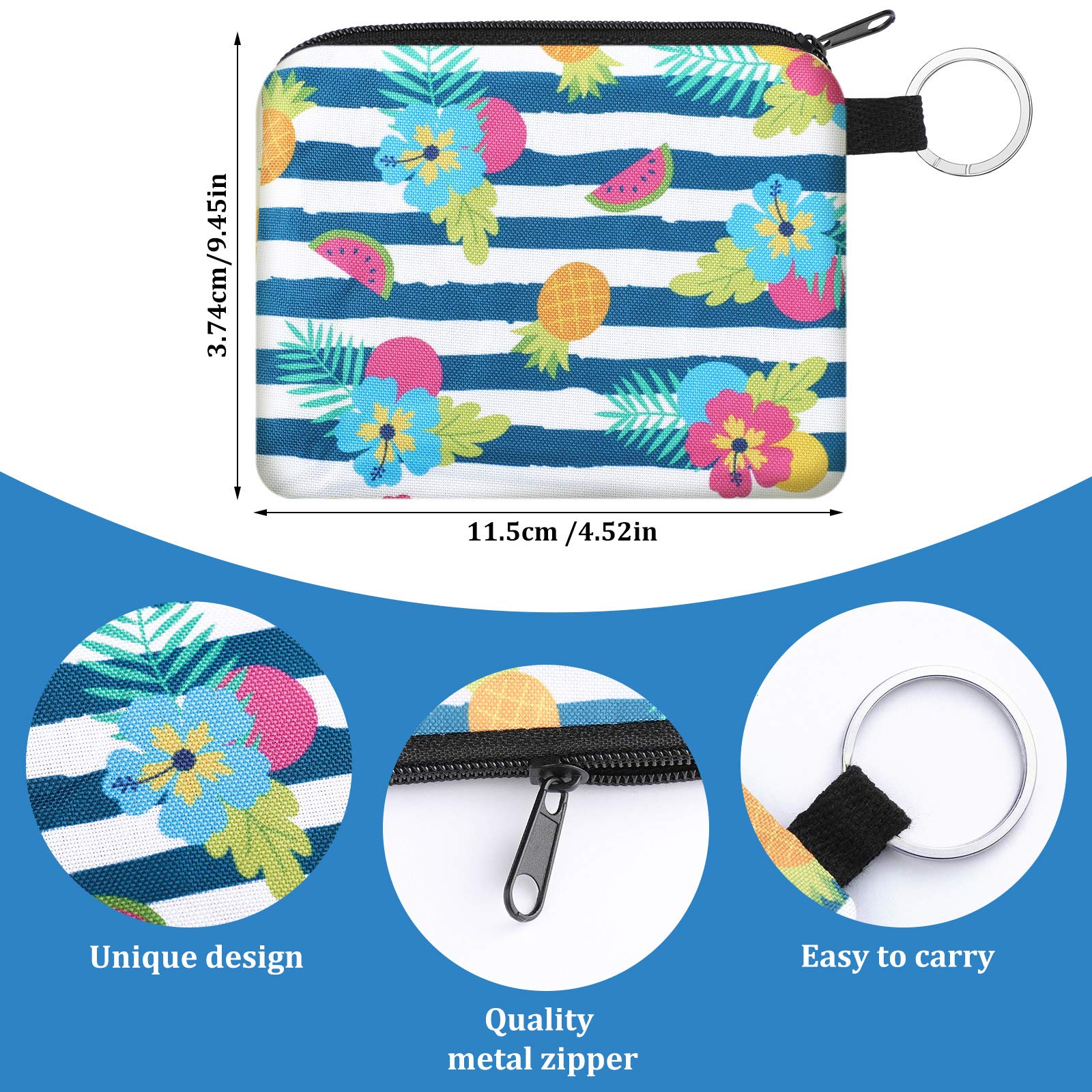 10 Pack Small Coin Purse - Boho Zipper Change Pouch Mini Wallet for Women & Girls | Perfect for Travel, Shopping, and Everyday Use