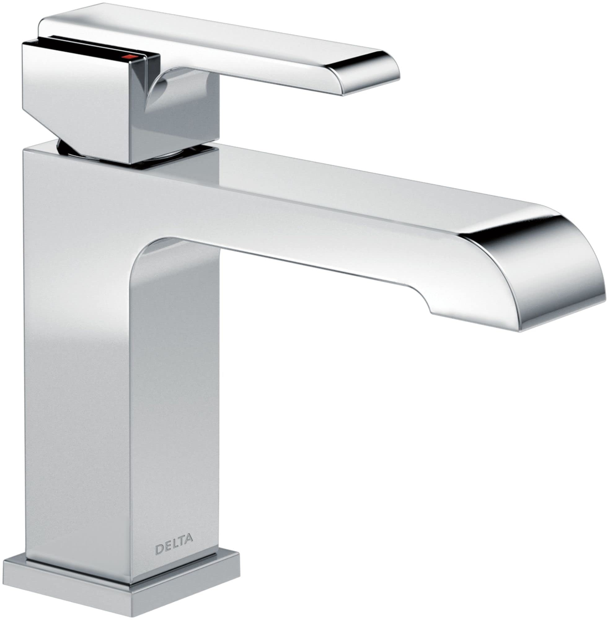 Delta 567LF-LPU Single Hole Bathroom Faucet - Chrome Finish, Single Handle Bathroom Sink Faucet for Modern Vanities - Perfect for Small Bathrooms & Powder Rooms