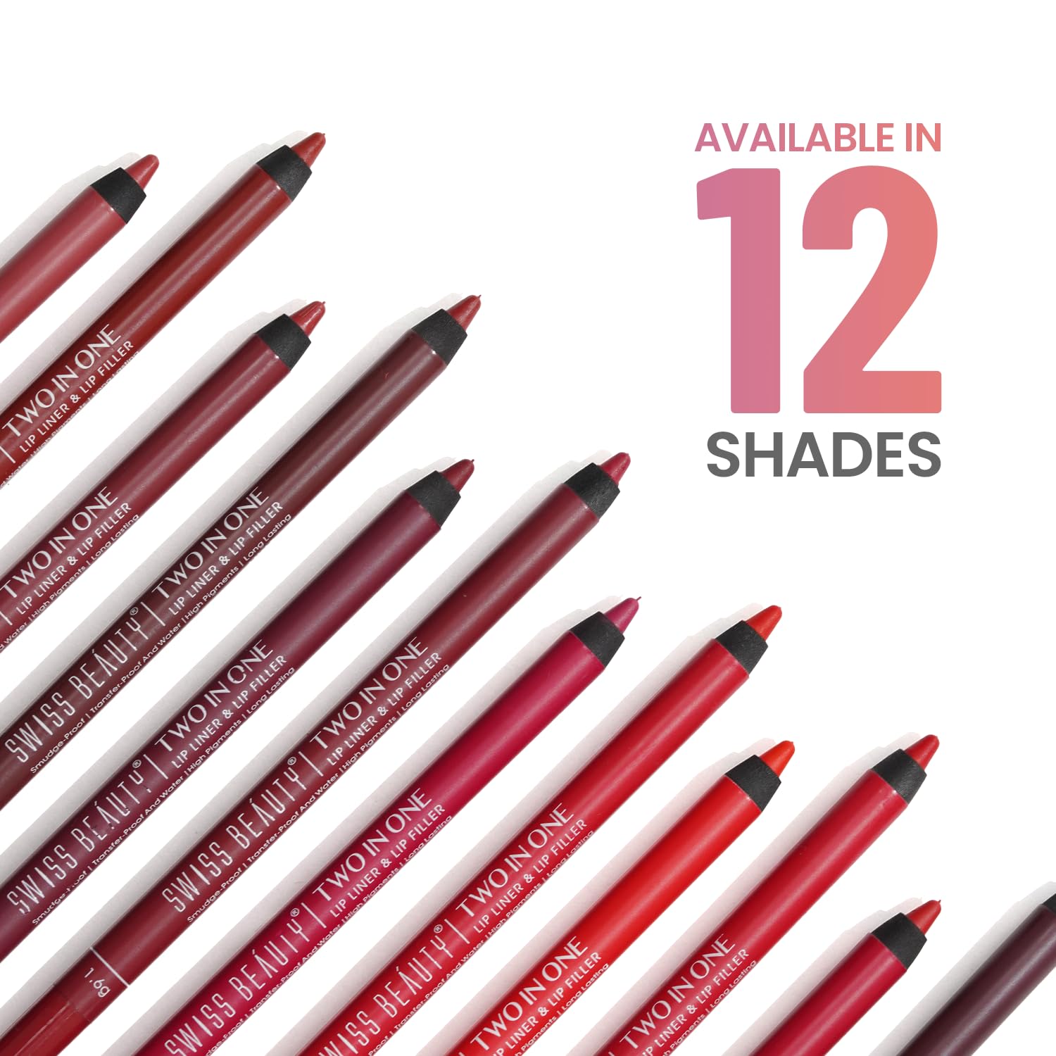 Swiss Beauty 2-In-1 Creamy Matte Lip Liner & Lipstick - Smudgeproof, Waterproof Longwear Lip Filler - Clear Red Shade (1.6g) for Everyday Makeup & Special Occasions
