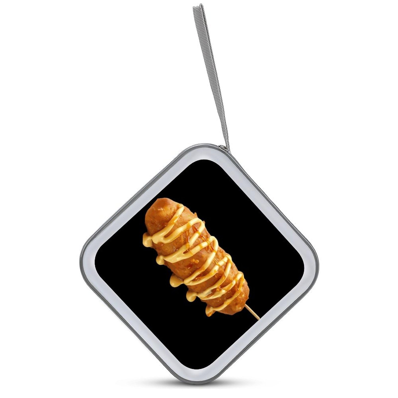 Corn Dog Lover Cute CD Case Holder - Portable DVD Disc Storage Wallet Organizer for Car, Home & Travel | Compact Media Storage for Road Trips, Commuting & Entertainment