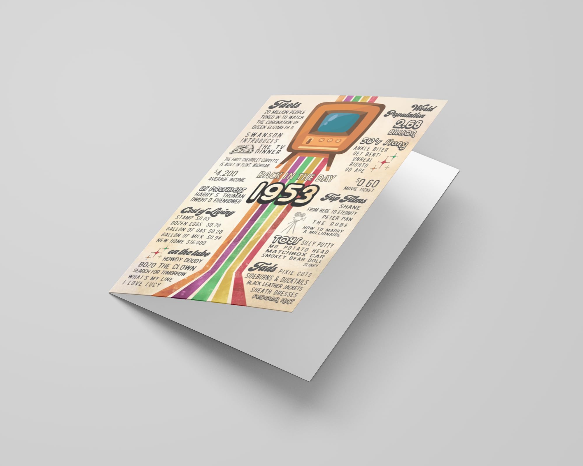 Katie Doodle Handmade 72nd Birthday Card - Super Cute Greeting Card for Women & Men Born in 1953 | Unique 72nd Birthday Gift Idea & Party Decoration | Perfect for Milestone Celebrations & Special Occasions