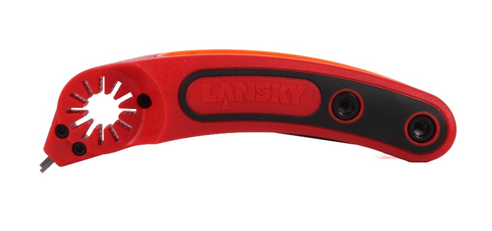 Lansky BSHARP BowSharp Tool and Sharpener - Professional Knife Sharpening Kit for Hunting, Kitchen & Outdoor Use (Red)