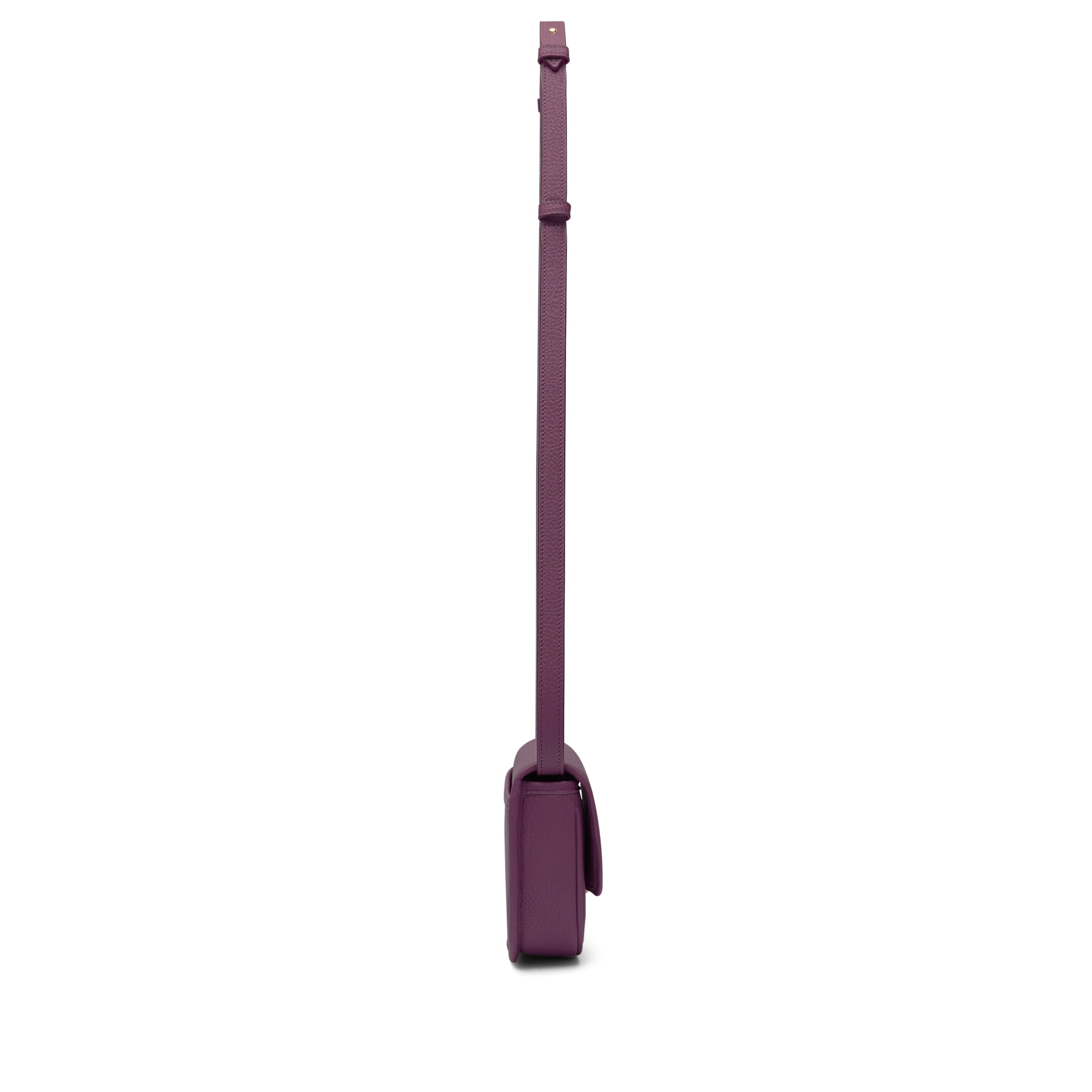 Katy Small Saddle Crossbody Bag in Deep Plum - Stylish Leather Purse for Women, Perfect for Everyday Use, Travel & Date Nights