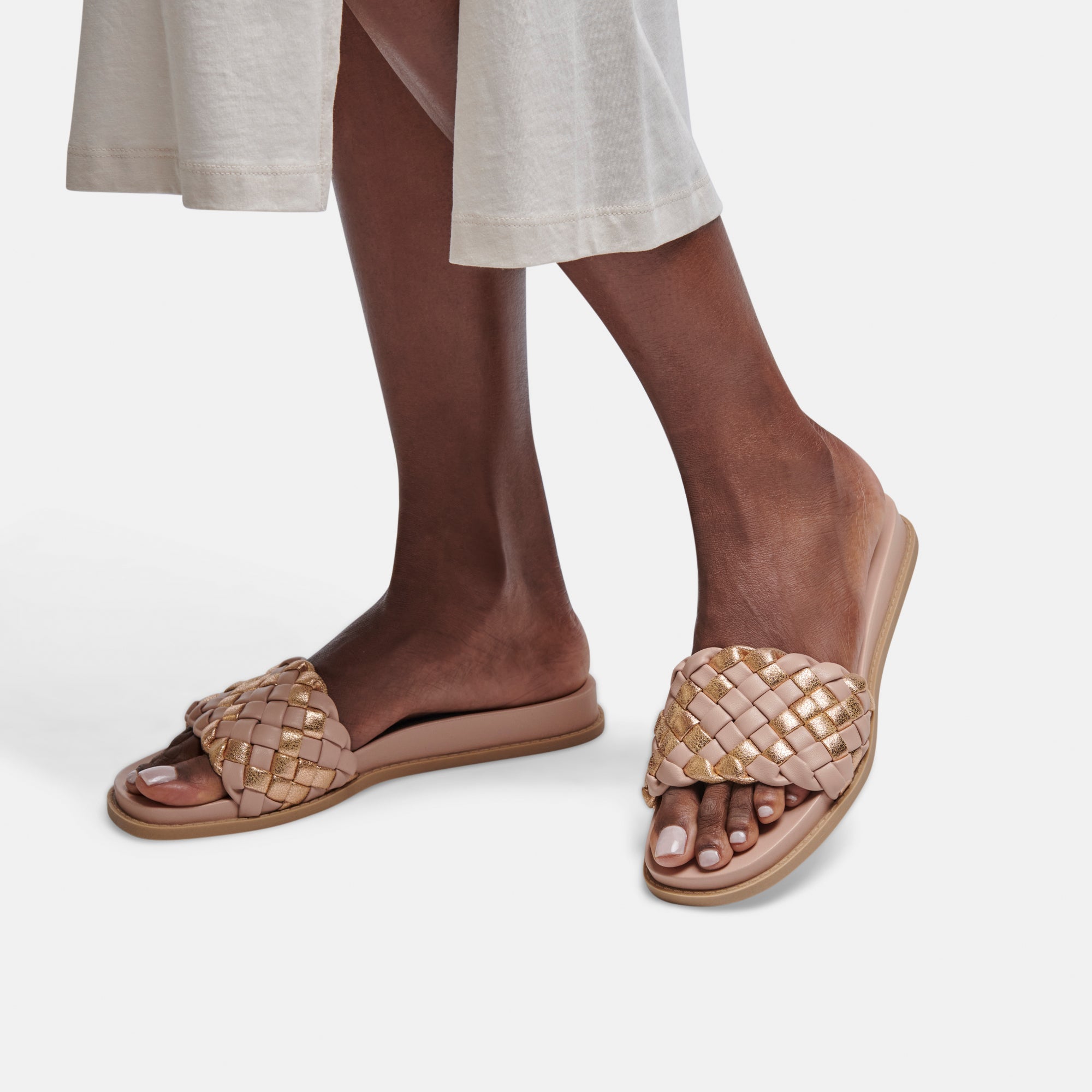 GRAZIE Women's Natural Multi Stella Sandals - Comfortable Leather Flip Flops for Summer, Beach, and Casual Wear