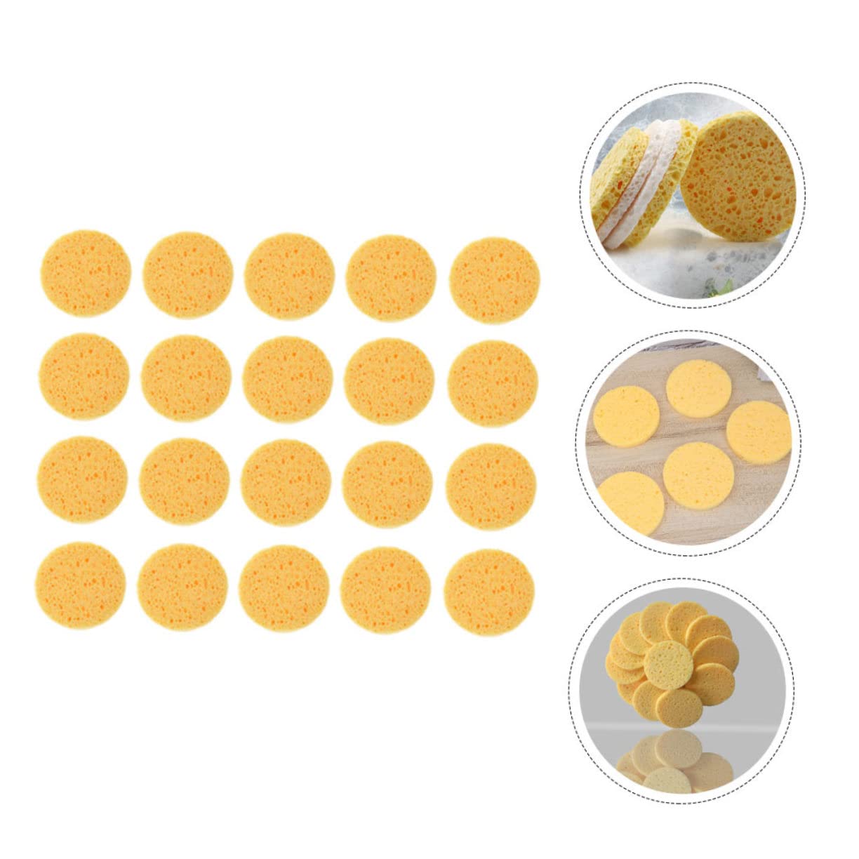 FOMIYES 100pcs Makeup Puff - Soft Face Cleaning Pads for Salon & Home Use