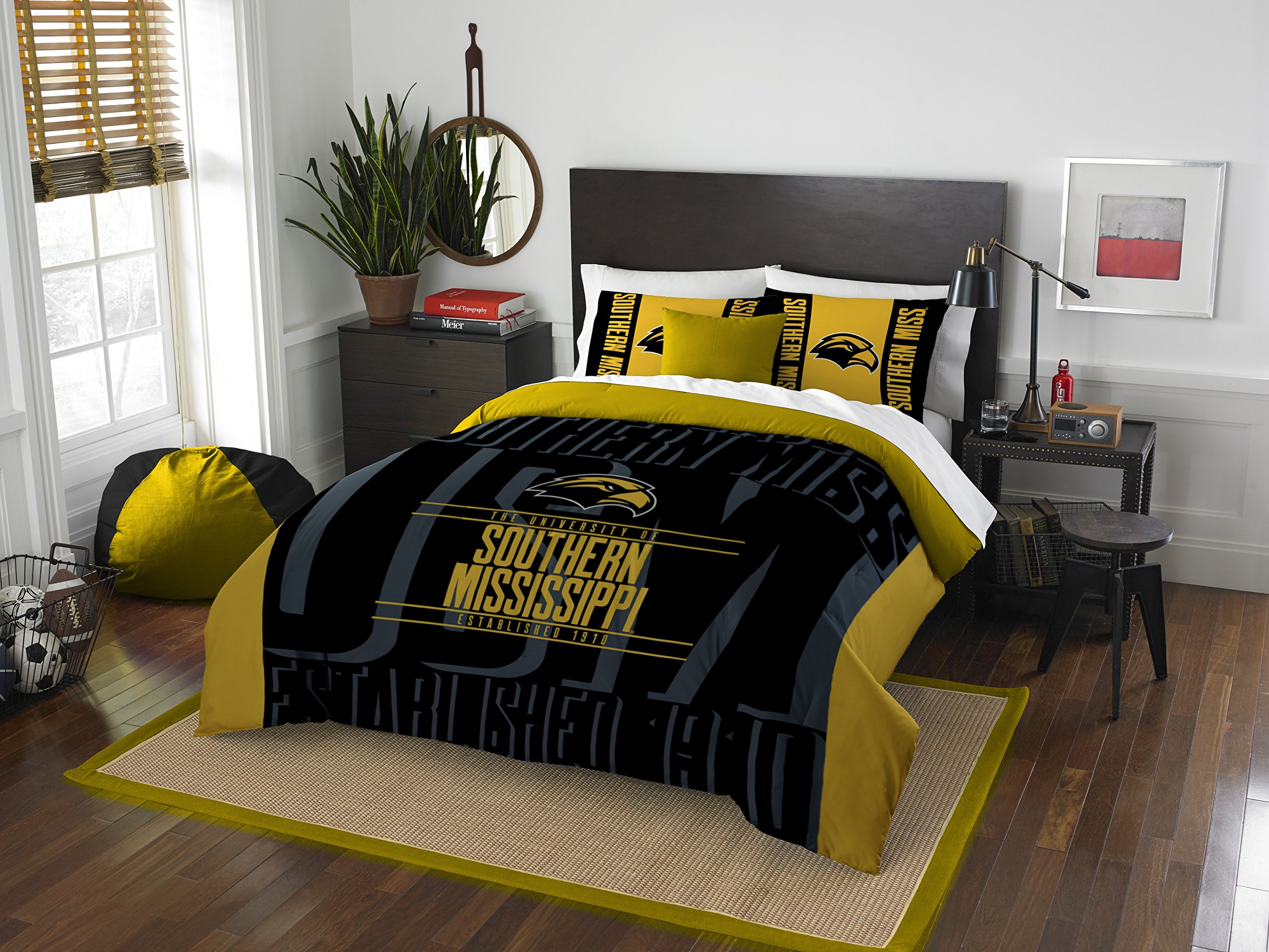 NCAA Team Logo Unisex Comforter and Sham Set - Soft College Bedding for Dorms, Bedrooms & Game Day Decor