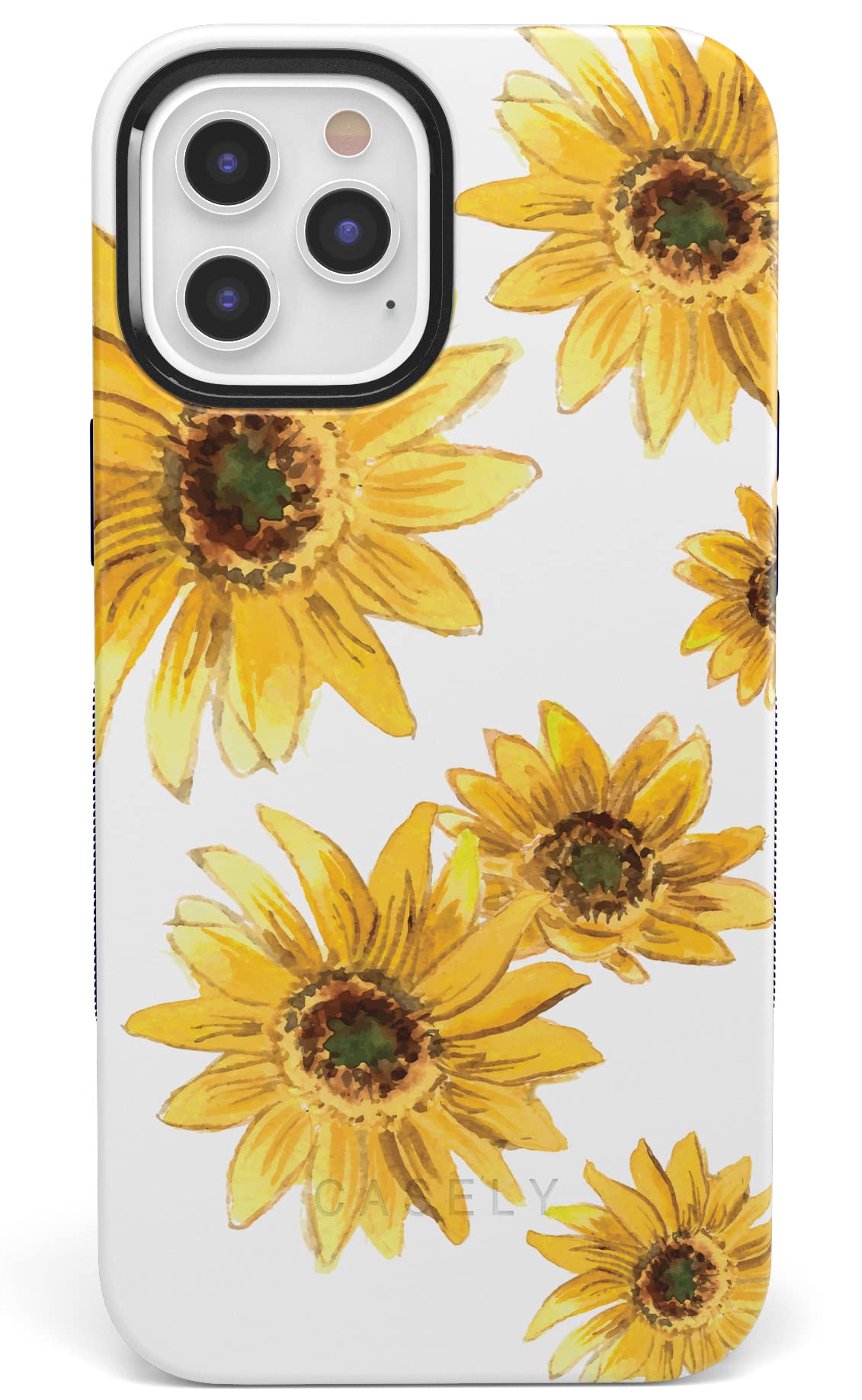 Casely iPhone 12 Pro Max Case - Vibrant Sunflower Floral Design | Shockproof Protective Phone Cover for Women & Men | Perfect for Summer, Outdoor Activities & Everyday Use
