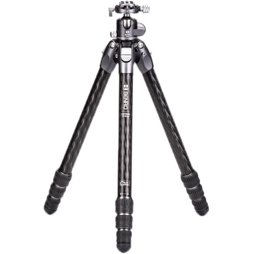 Benro Tortoise Columnless Carbon Fiber Tripod with GX35 Ballhead - 4-Section Twist Lock Legs, Lightweight Travel Tripod for DSLR Cameras, Perfect for Outdoor Photography, Hiking & Travel (TTOR34CGX35)