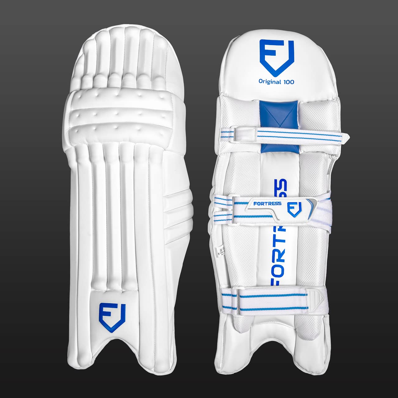 FORTRESS Original 100 Cricket Batting Pads - Professional Leg Protection for Cricket Players - Perfect for Practice & Matches